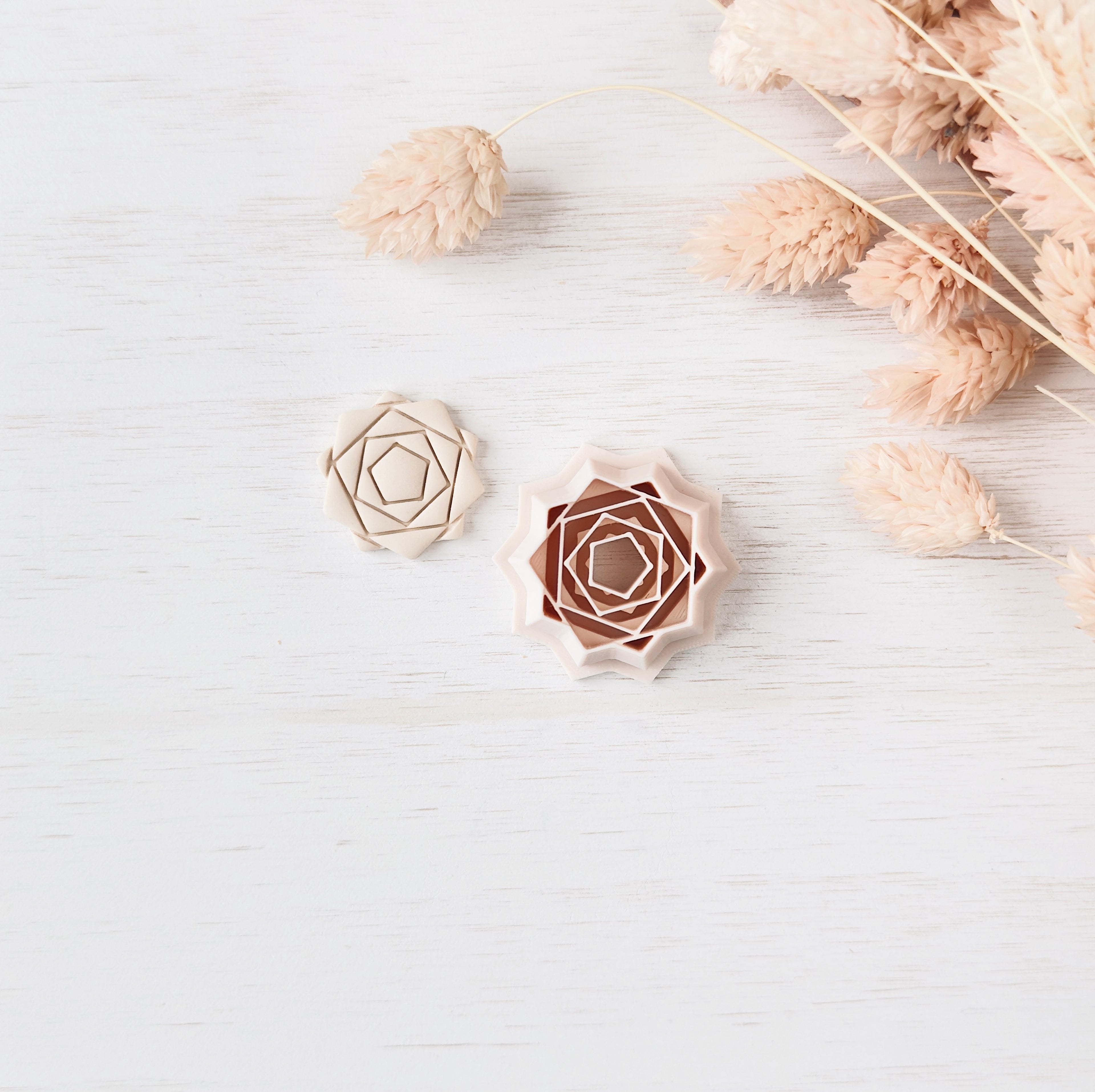 High quality polymer clay cutter creating clean sharp cuts for earrings and jewelry making