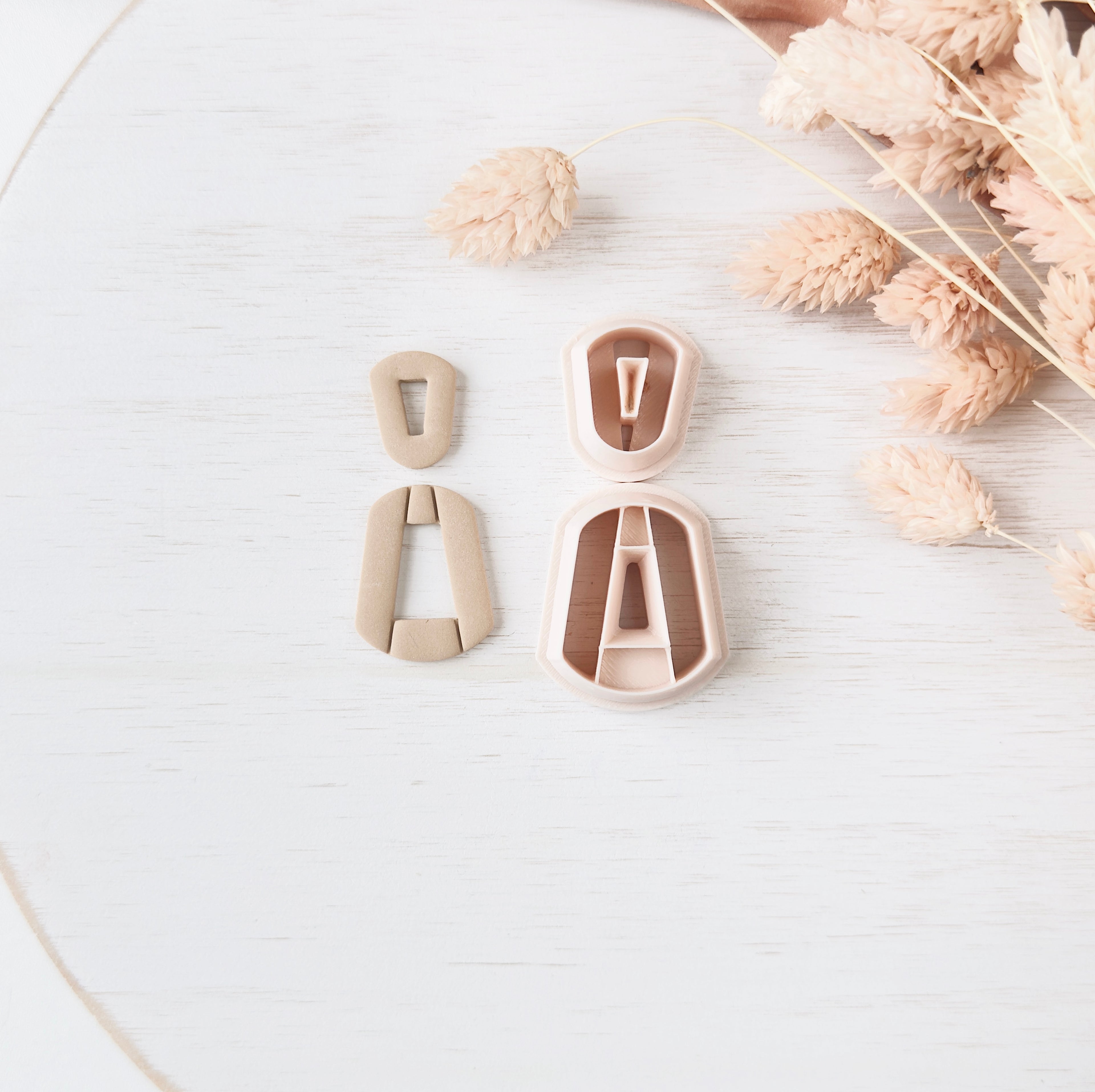 High quality polymer clay cutter creating clean sharp cuts for earrings and jewelry making