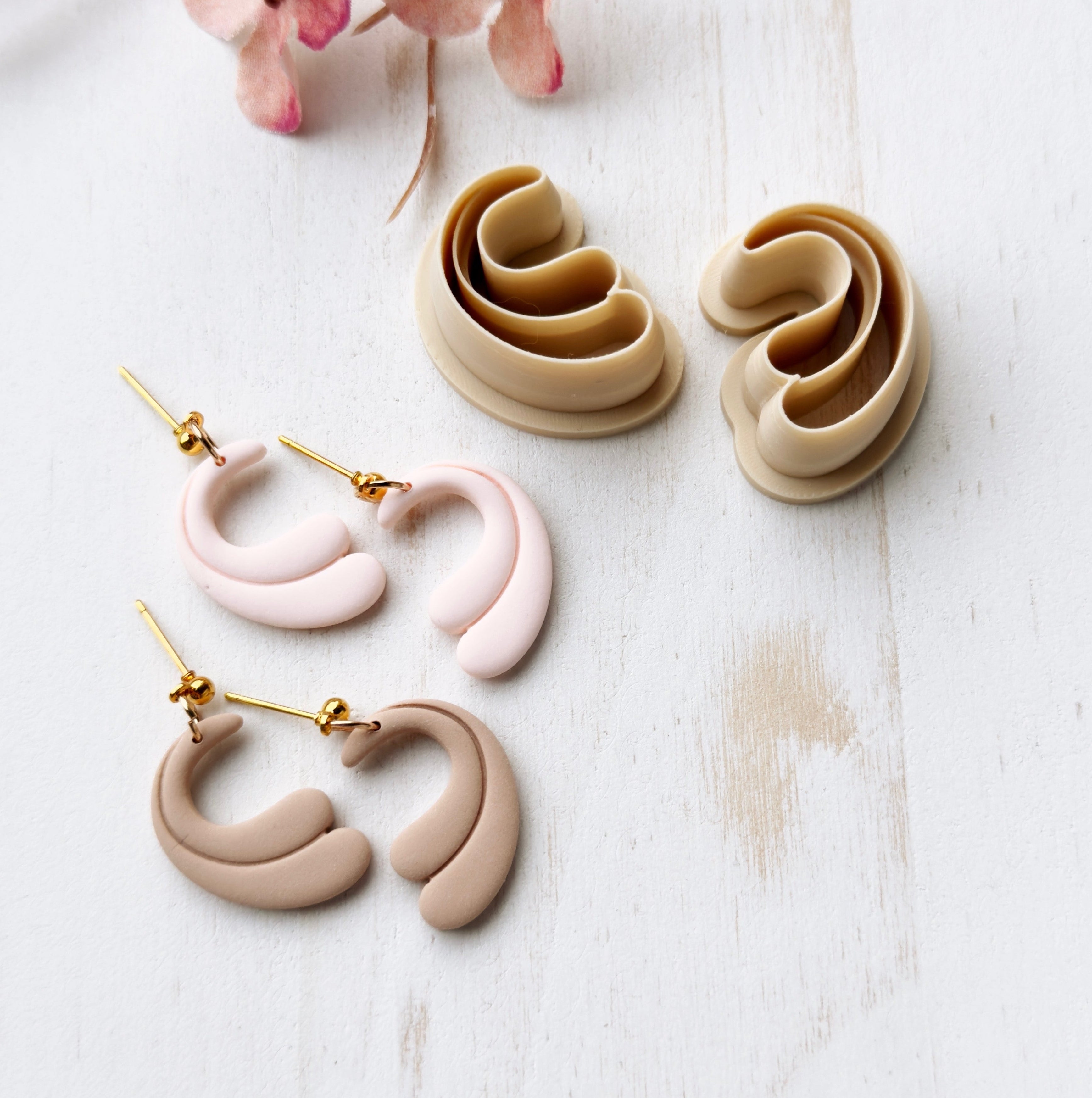 High quality polymer clay cutter creating clean sharp cuts for earrings and jewelry making