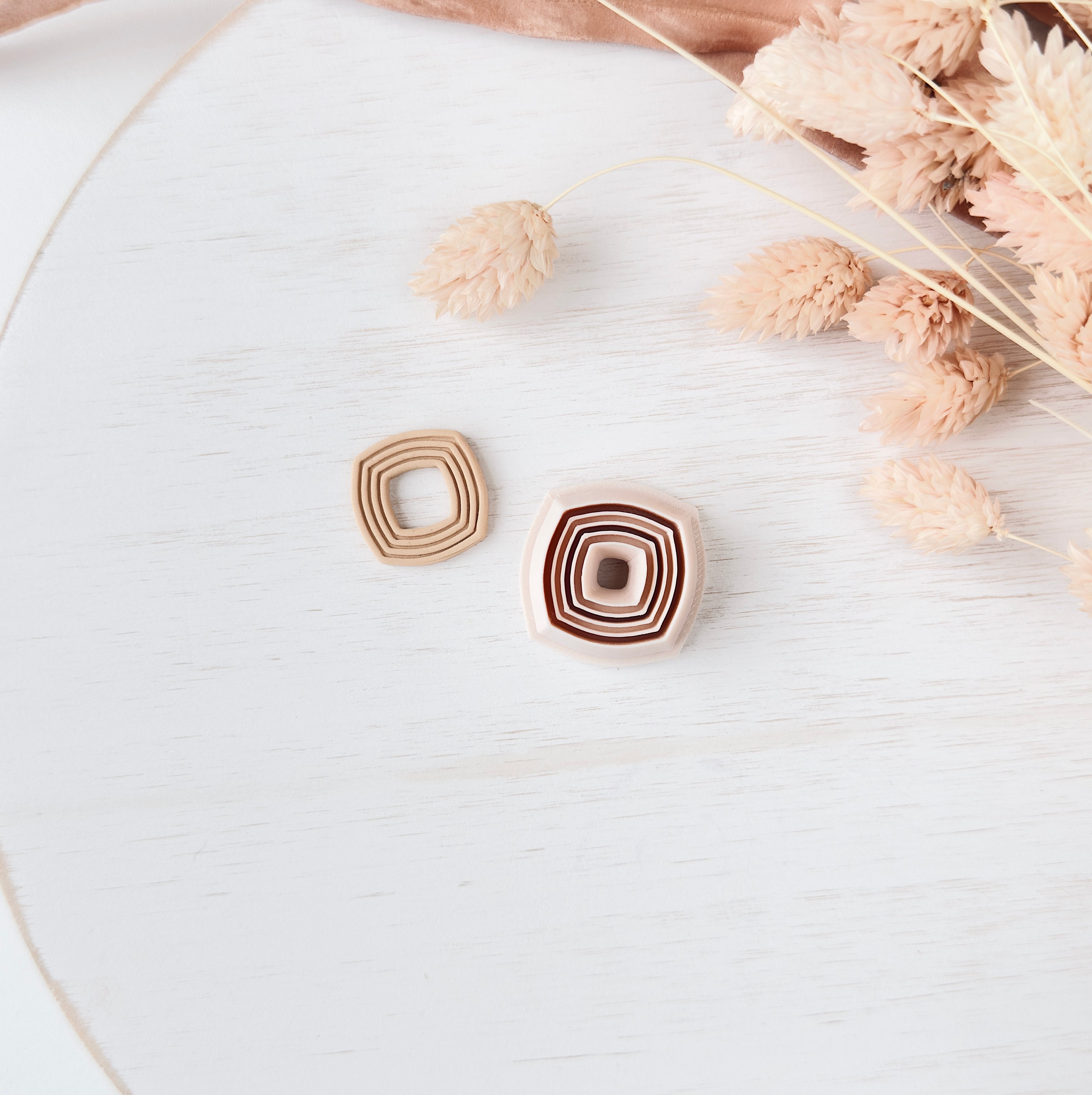 High quality polymer clay cutter creating clean sharp cuts for earrings and jewelry making