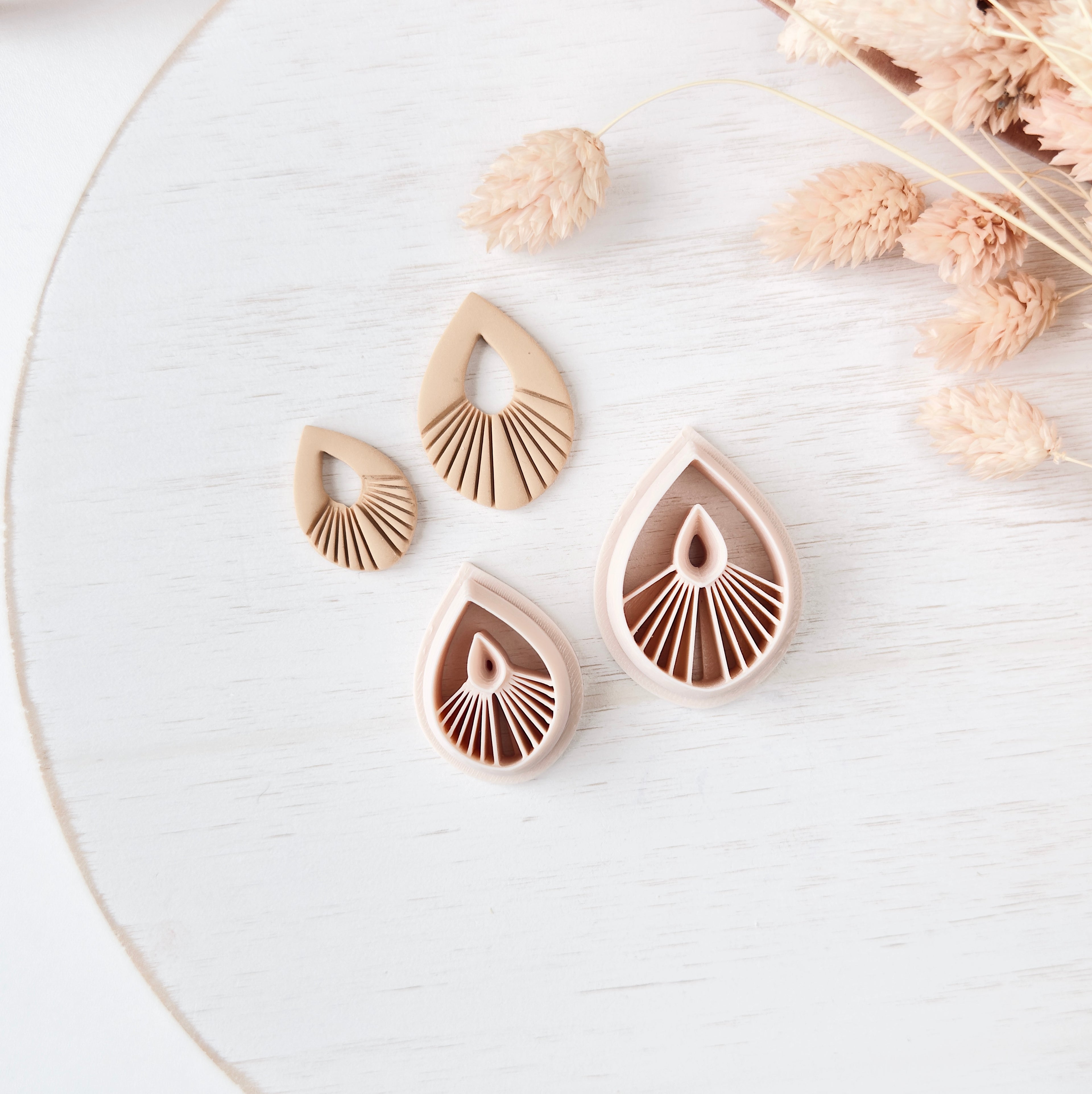 High quality polymer clay cutter creating clean sharp cuts for earrings and jewelry making