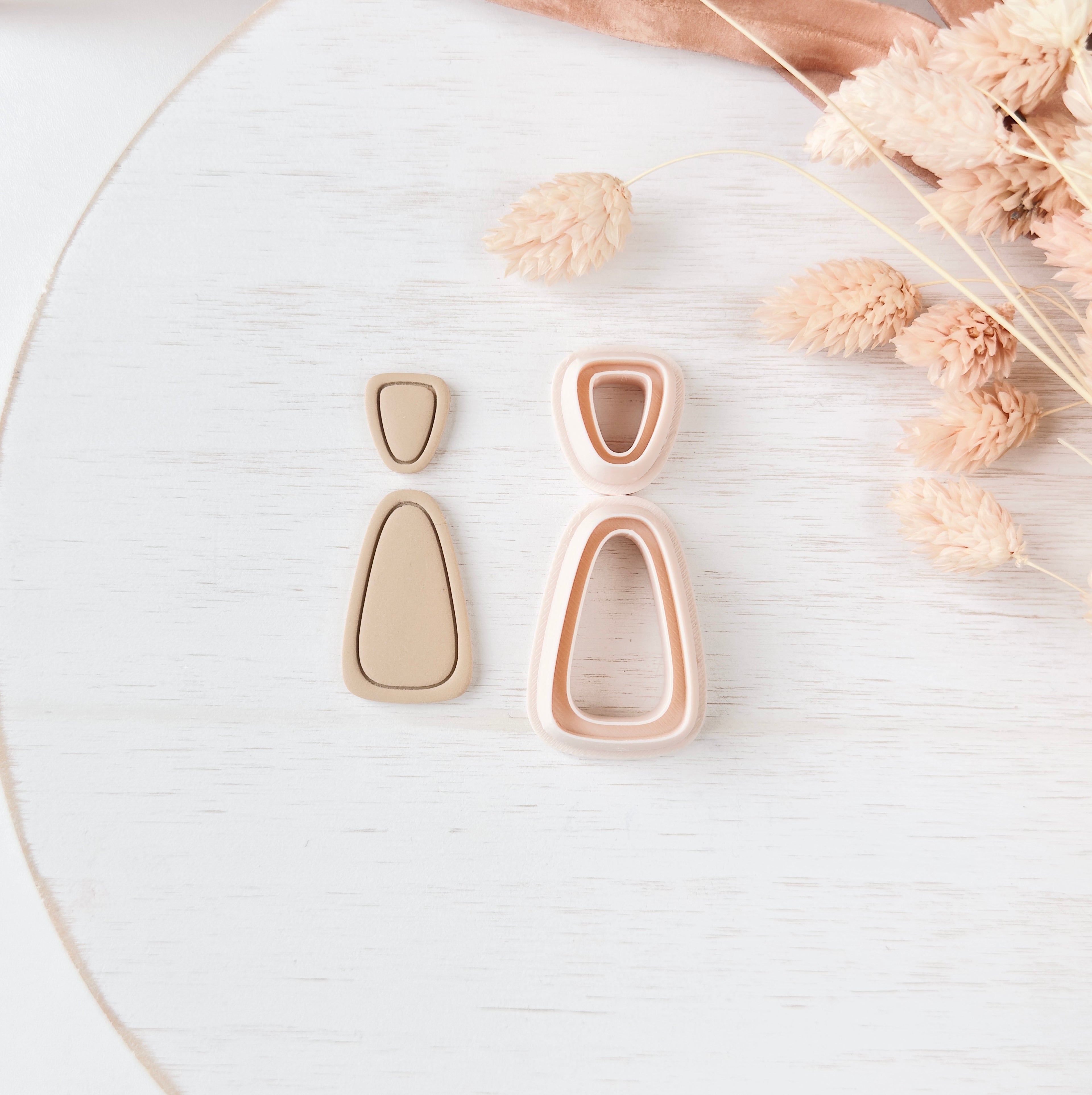 High quality polymer clay cutter creating clean sharp cuts for earrings and jewelry making