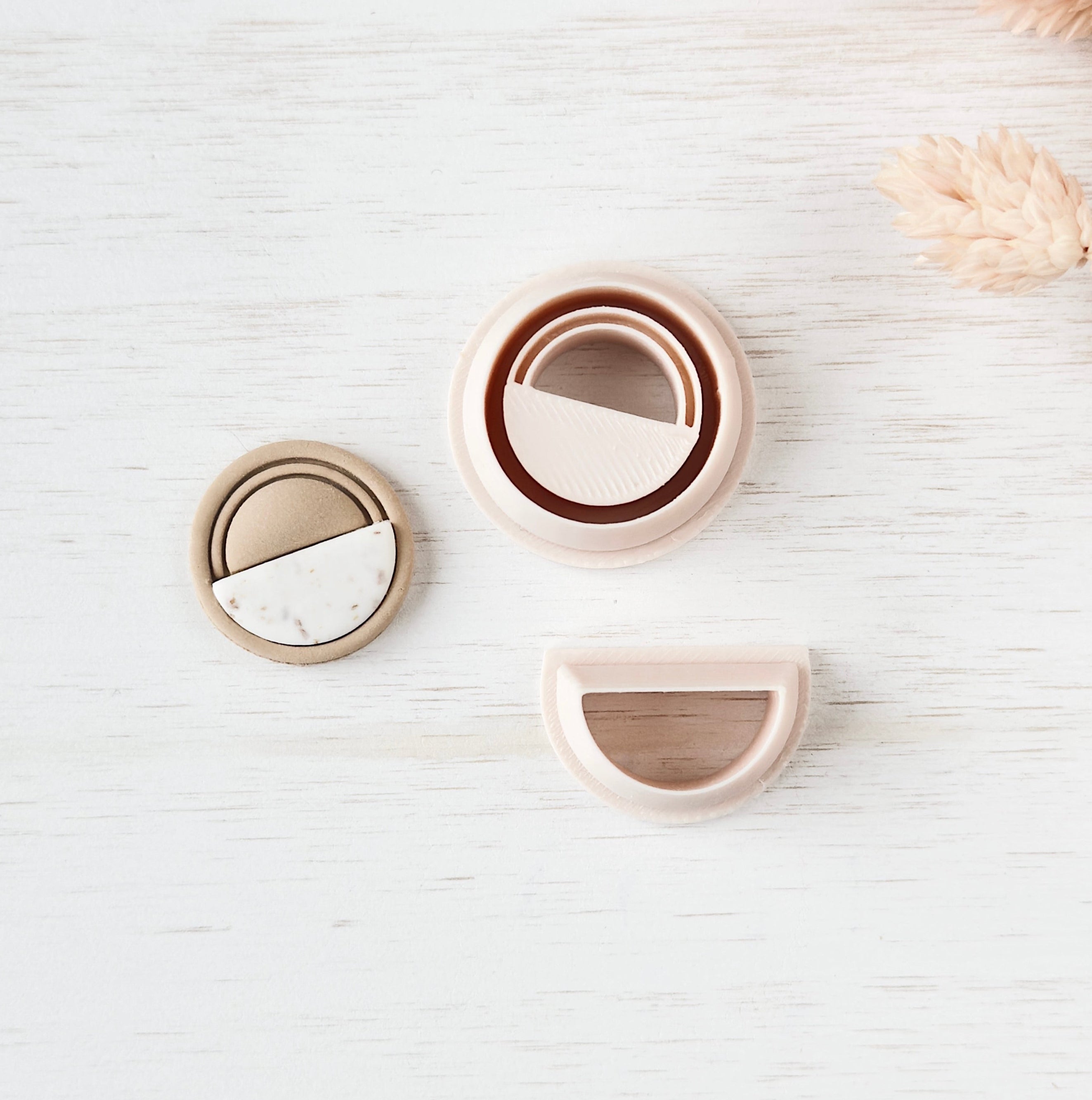 High quality polymer clay cutter creating clean sharp cuts for earrings and jewelry making