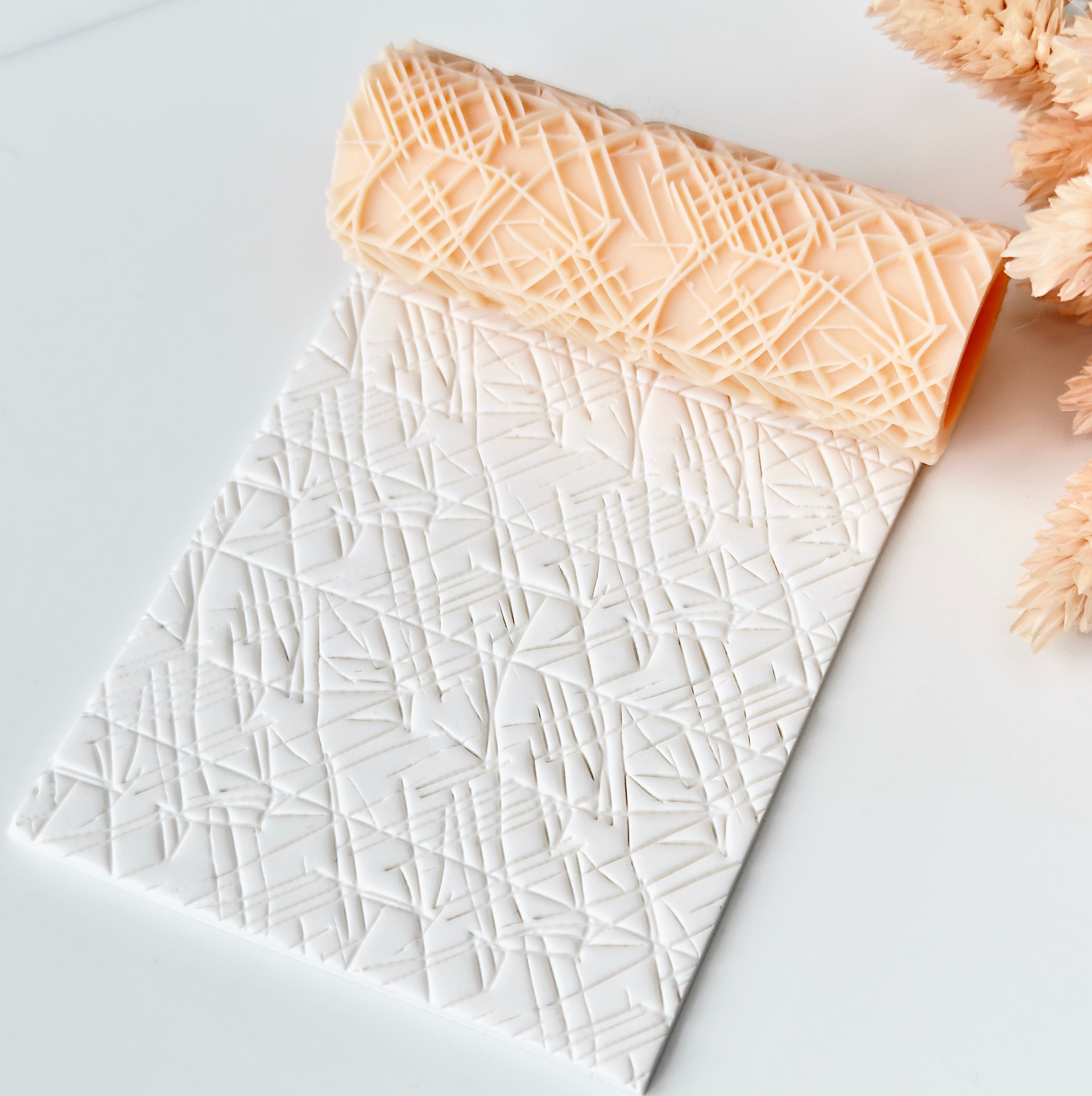 polymer clay texture roller abstract geometric pattern