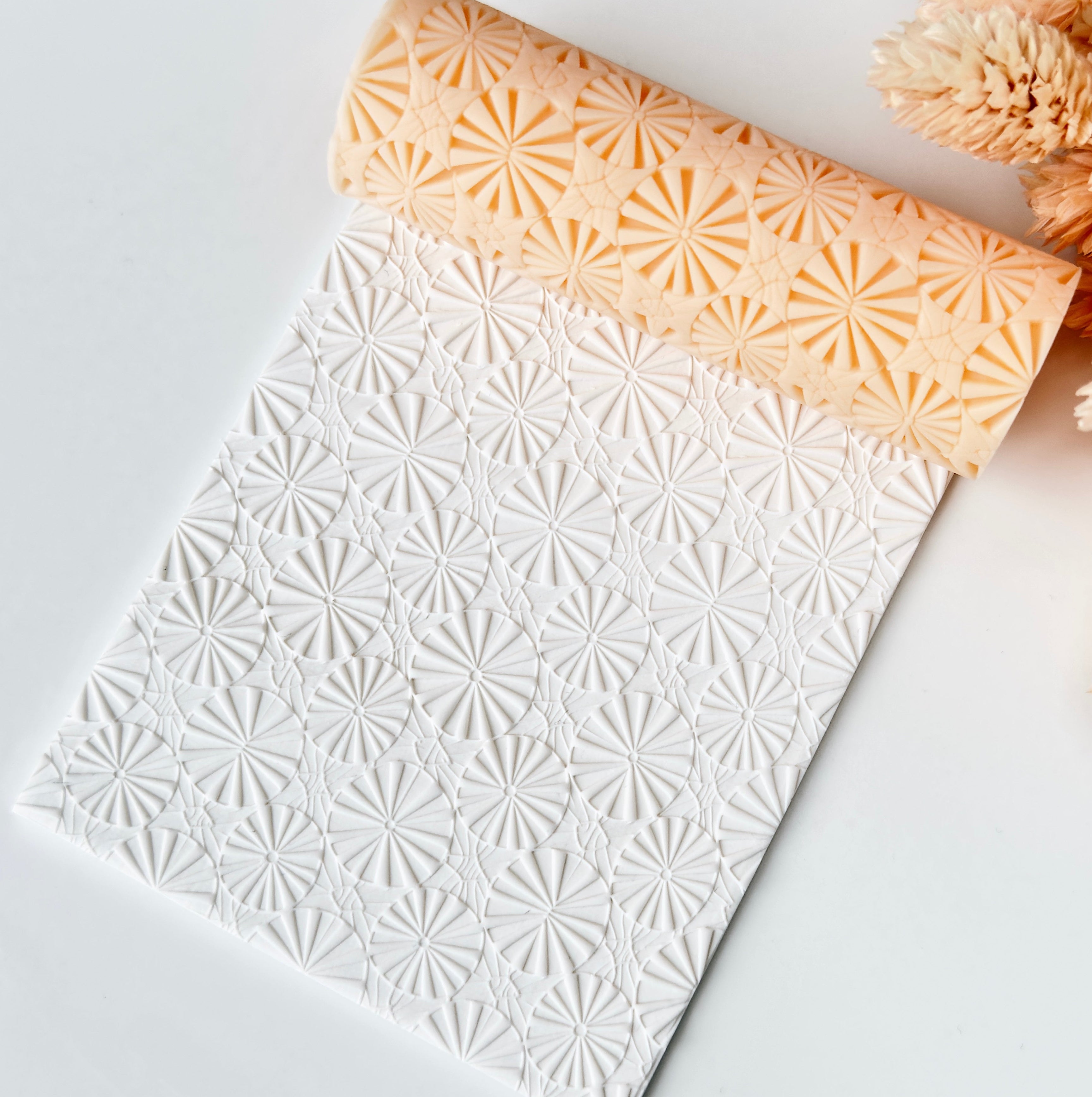 polymer clay texture roller abstract geometric pattern