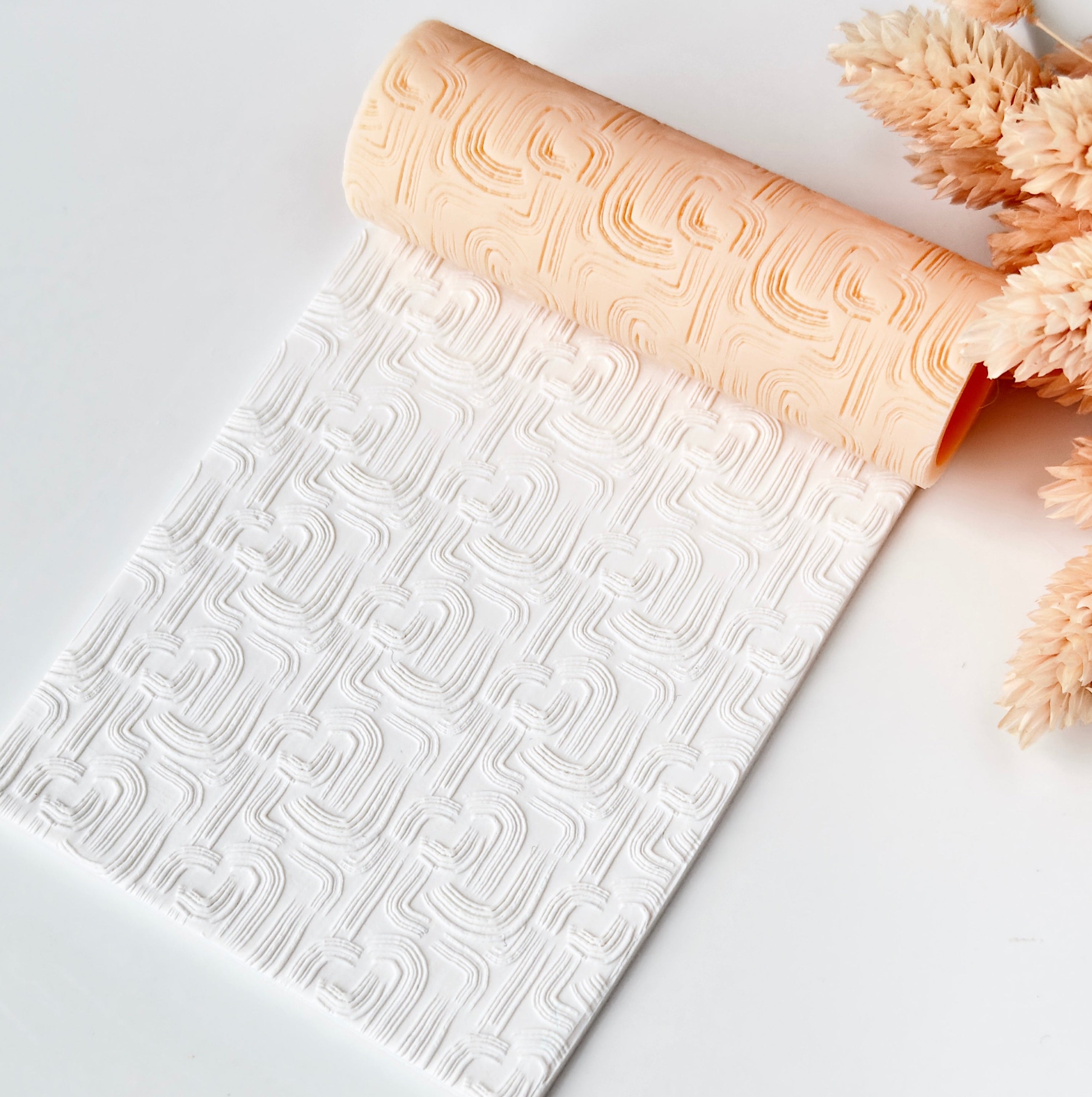 polymer clay texture roller abstract geometric pattern