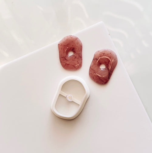 High quality polymer clay cutter creating clean sharp cuts for earrings and jewelry making