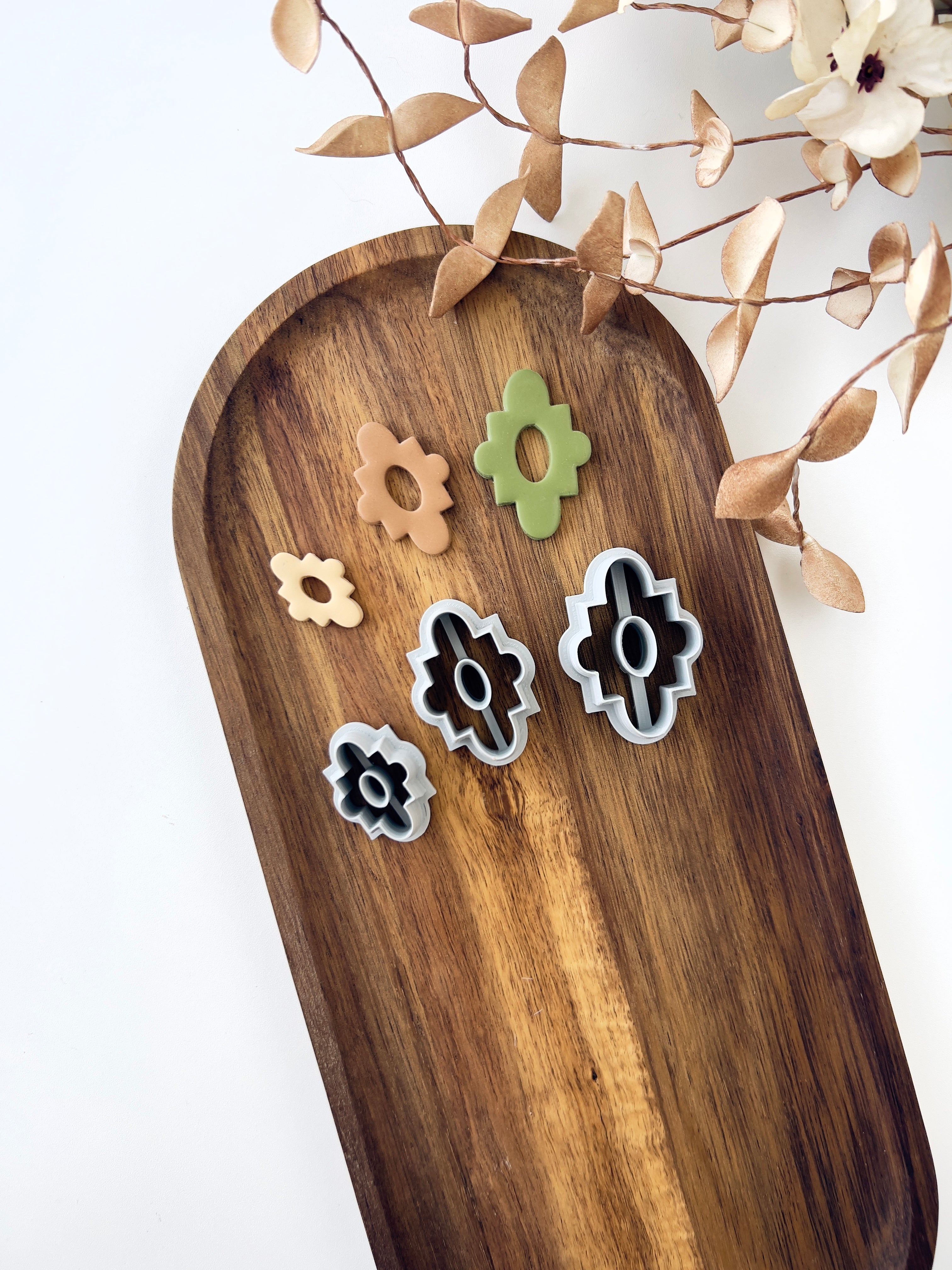 High quality polymer clay cutter creating clean sharp cuts for earrings and jewelry making