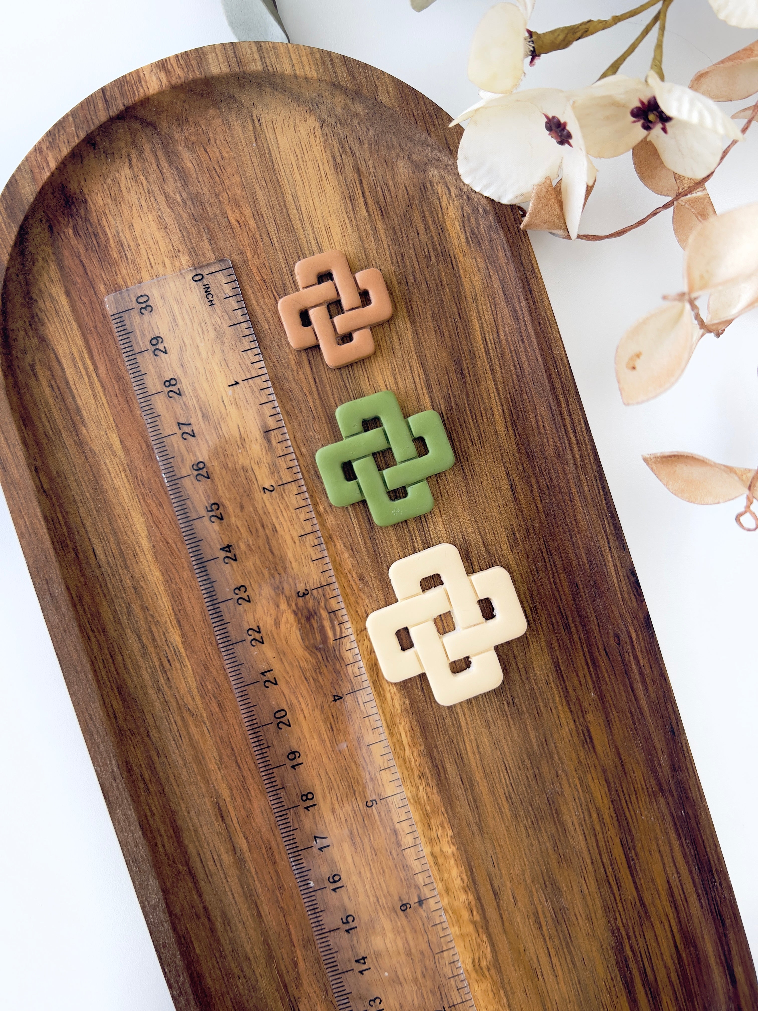 High quality polymer clay cutter creating clean sharp cuts for earrings and jewelry making