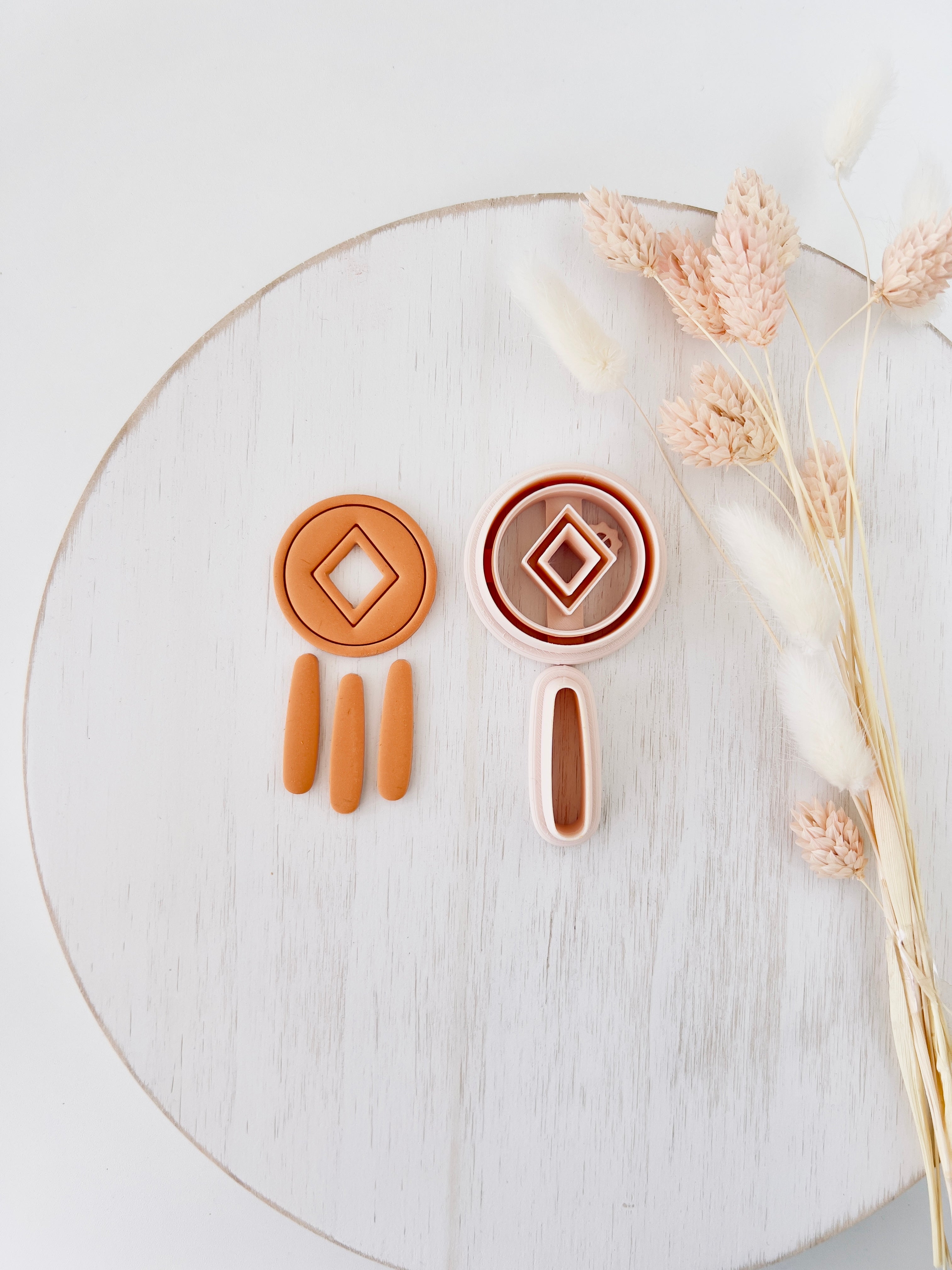 High quality polymer clay cutter creating clean sharp cuts for earrings and jewelry making