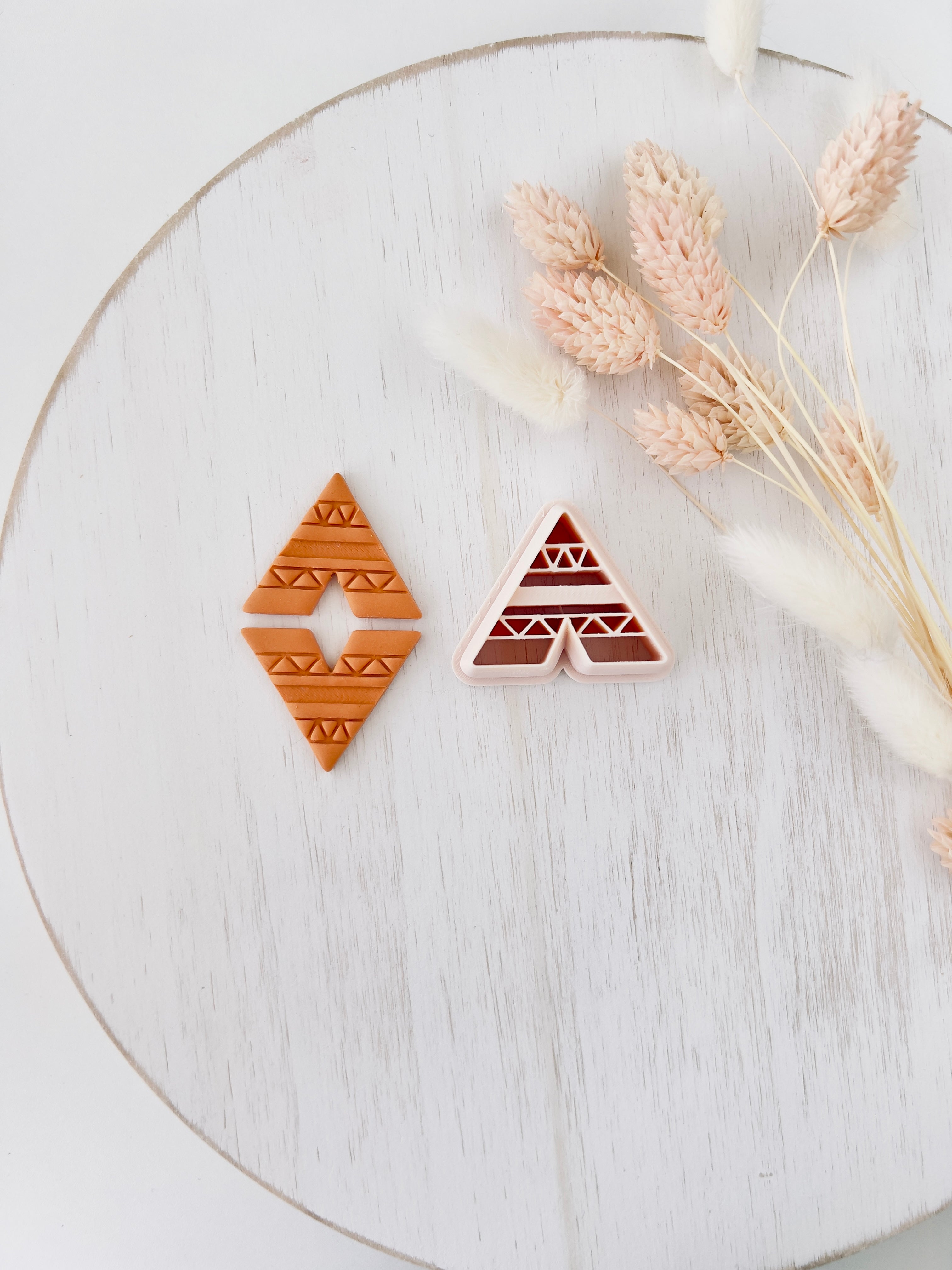 High quality polymer clay cutter creating clean sharp cuts for earrings and jewelry making