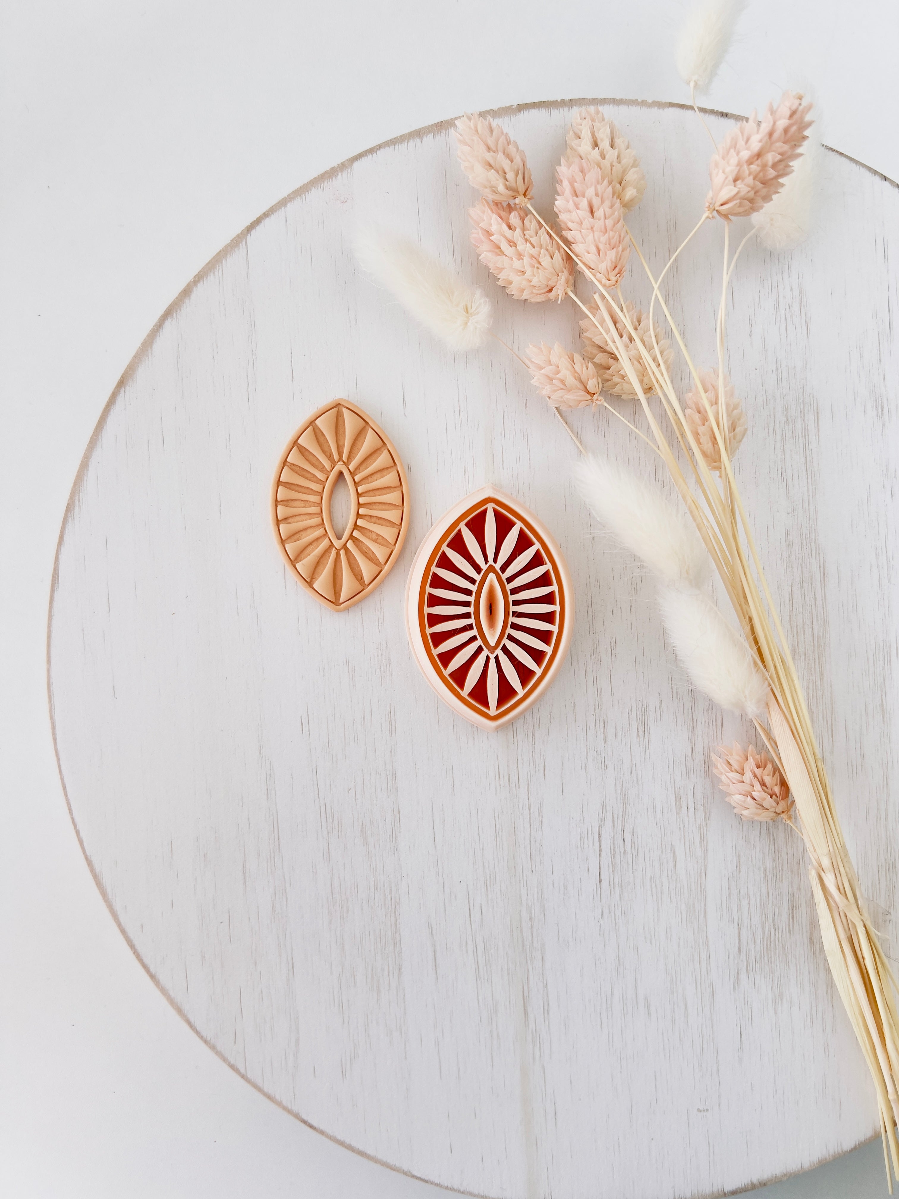 High quality polymer clay cutter creating clean sharp cuts for earrings and jewelry making