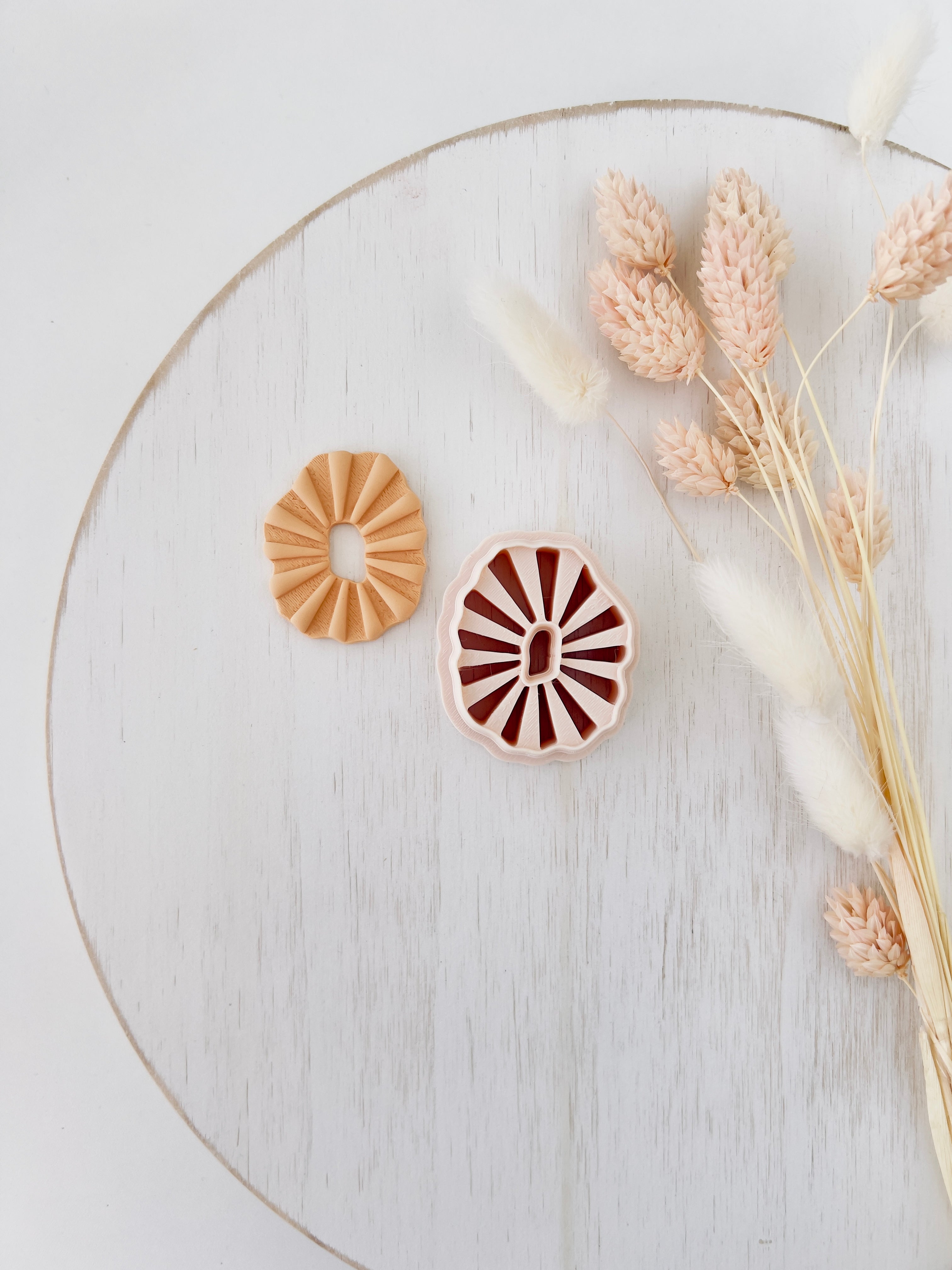 High quality polymer clay cutter creating clean sharp cuts for earrings and jewelry making