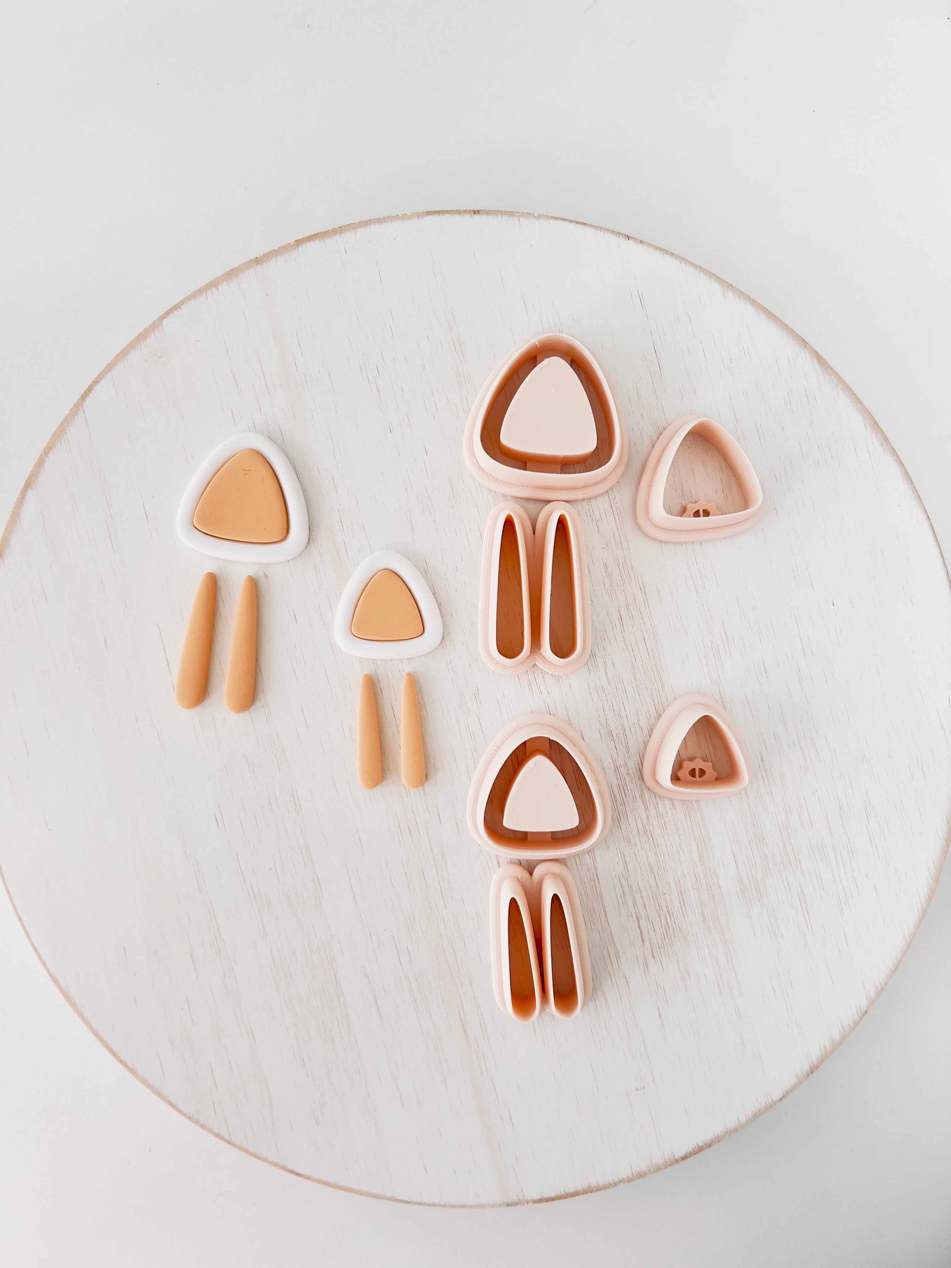 High quality polymer clay cutter creating clean sharp cuts for earrings and jewelry making