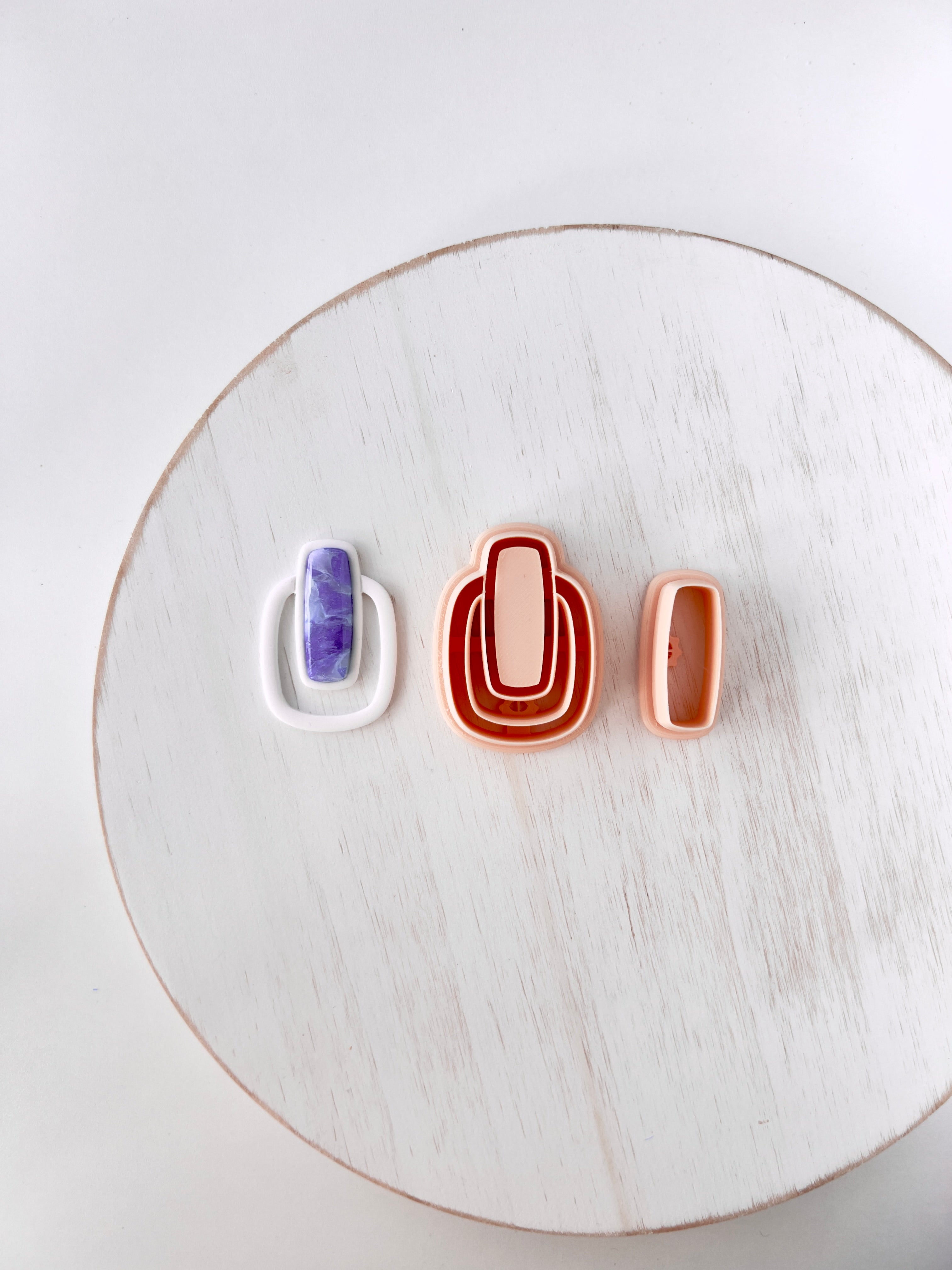 High quality polymer clay cutter creating clean sharp cuts for earrings and jewelry making