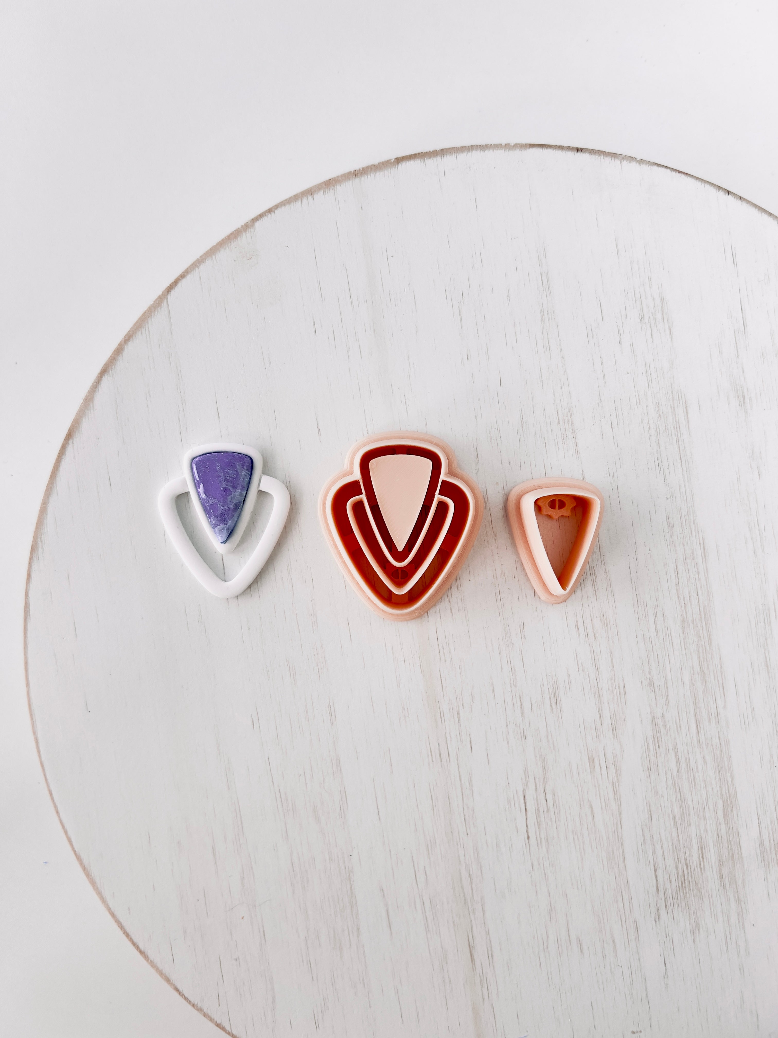 High quality polymer clay cutter creating clean sharp cuts for earrings and jewelry making