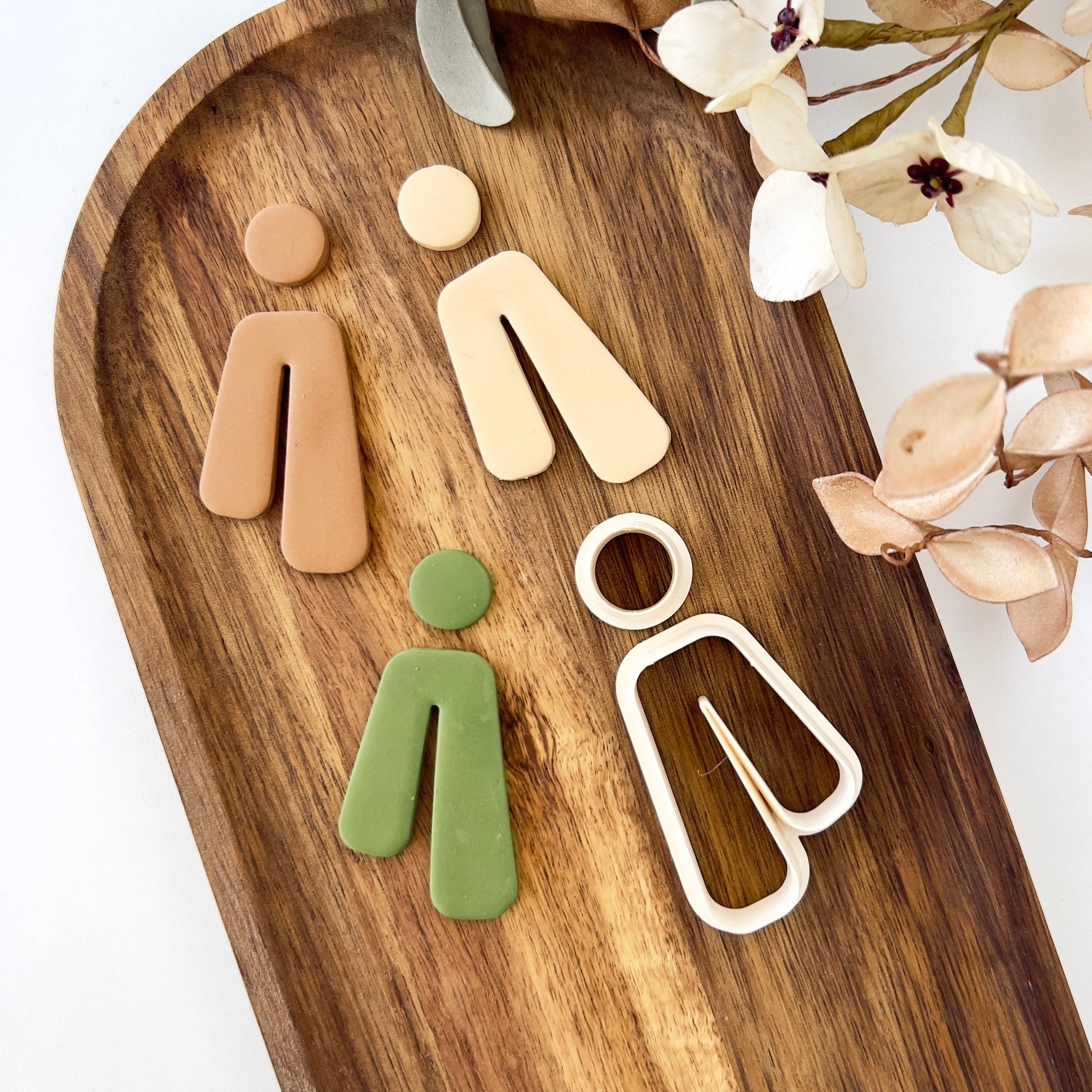High quality polymer clay cutter creating clean sharp cuts for earrings and jewelry making