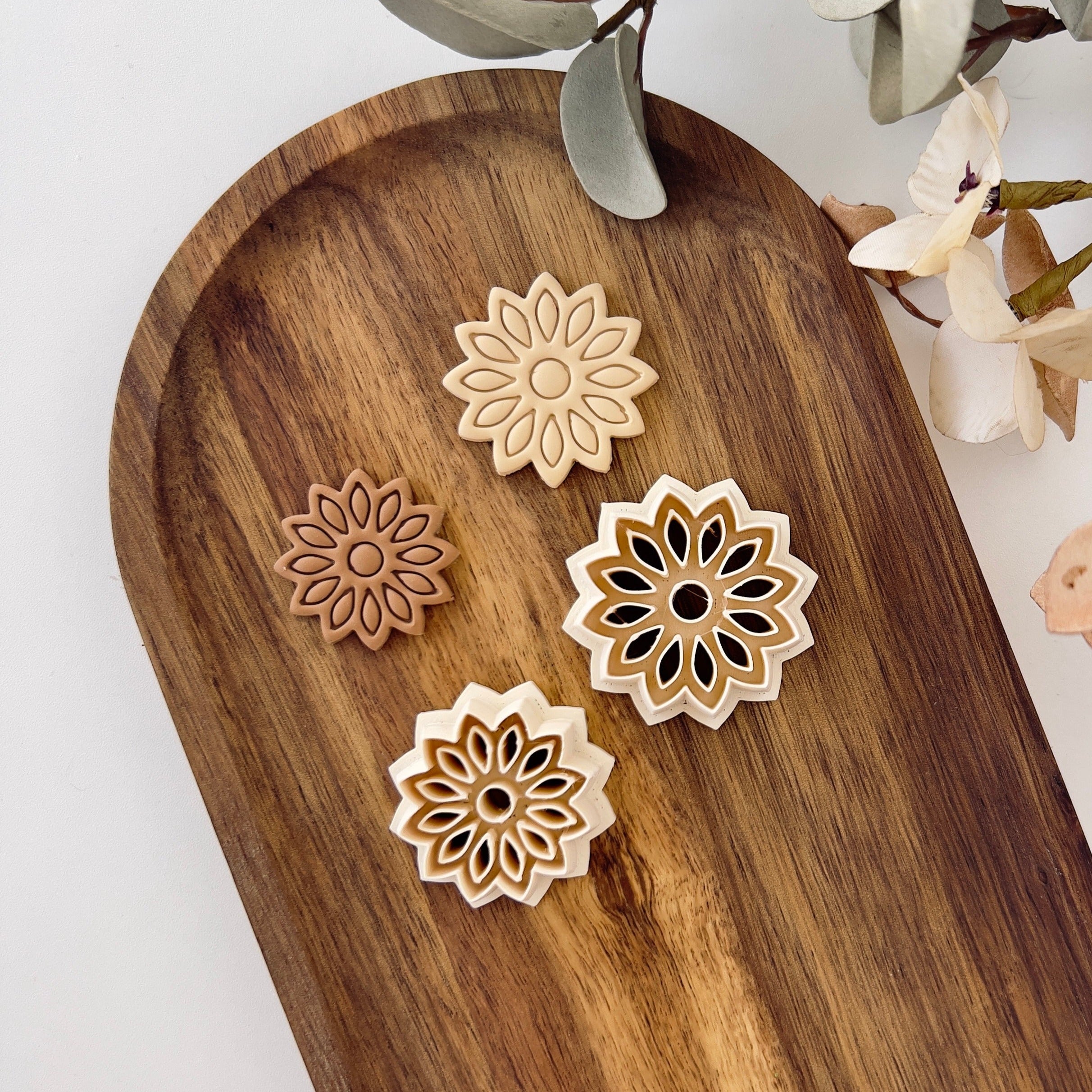 High quality polymer clay cutter creating clean sharp cuts for earrings and jewelry making