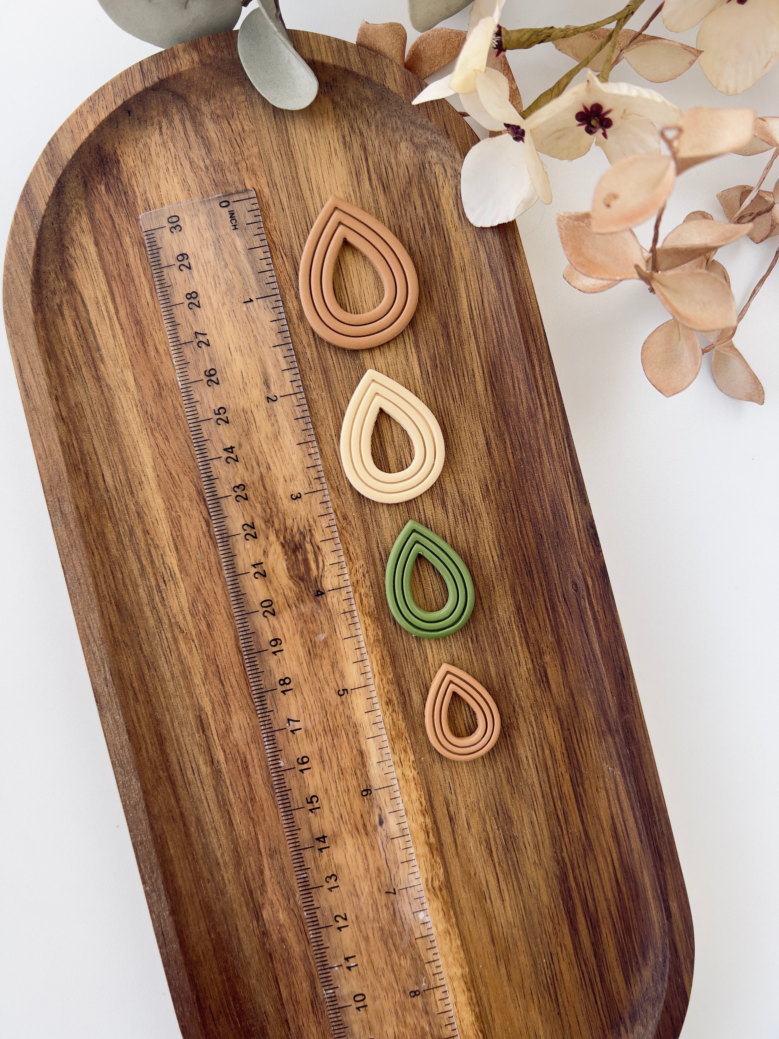 High quality polymer clay cutter creating clean sharp cuts for earrings and jewelry making