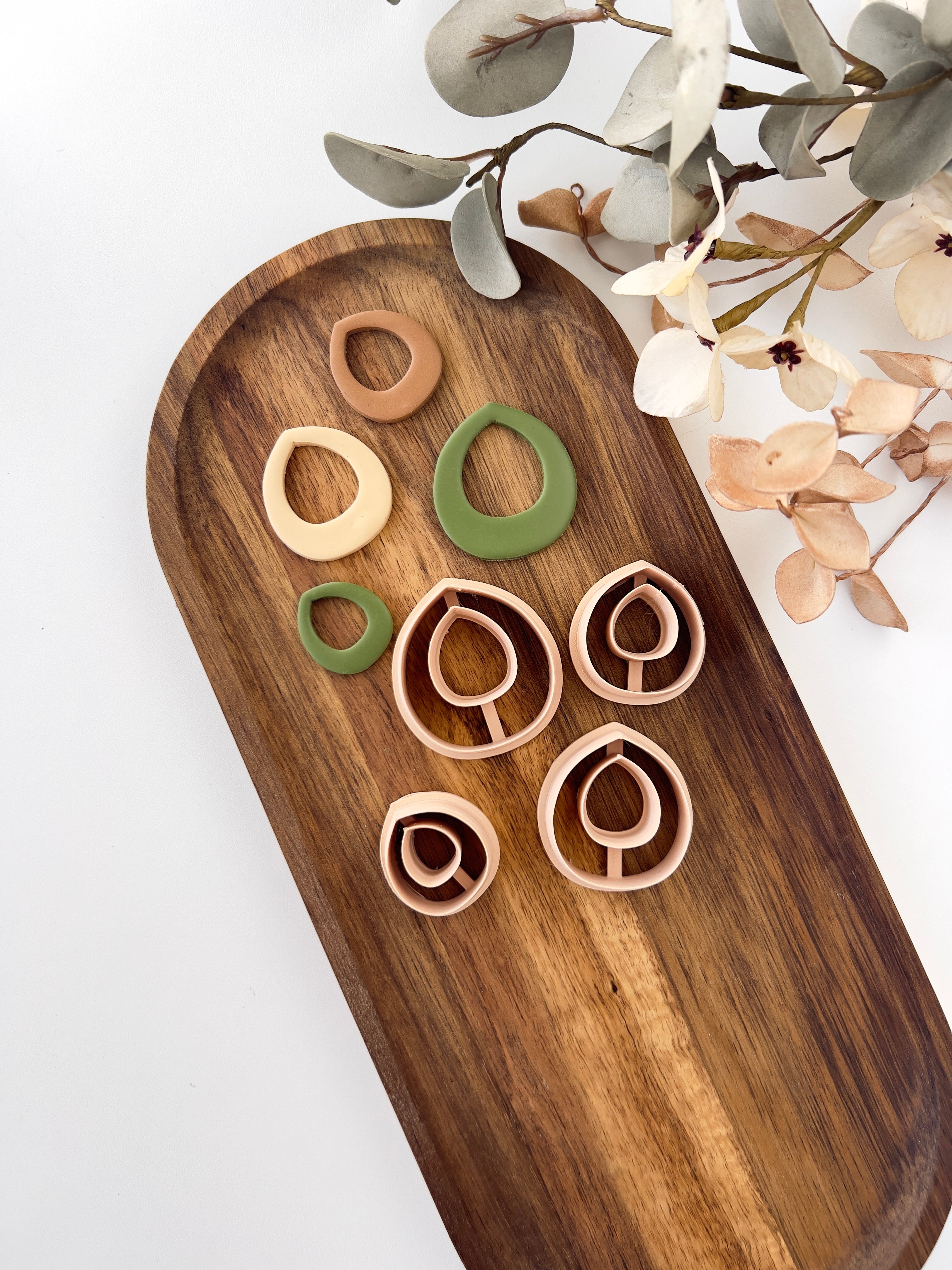 High quality polymer clay cutter creating clean sharp cuts for earrings and jewelry making