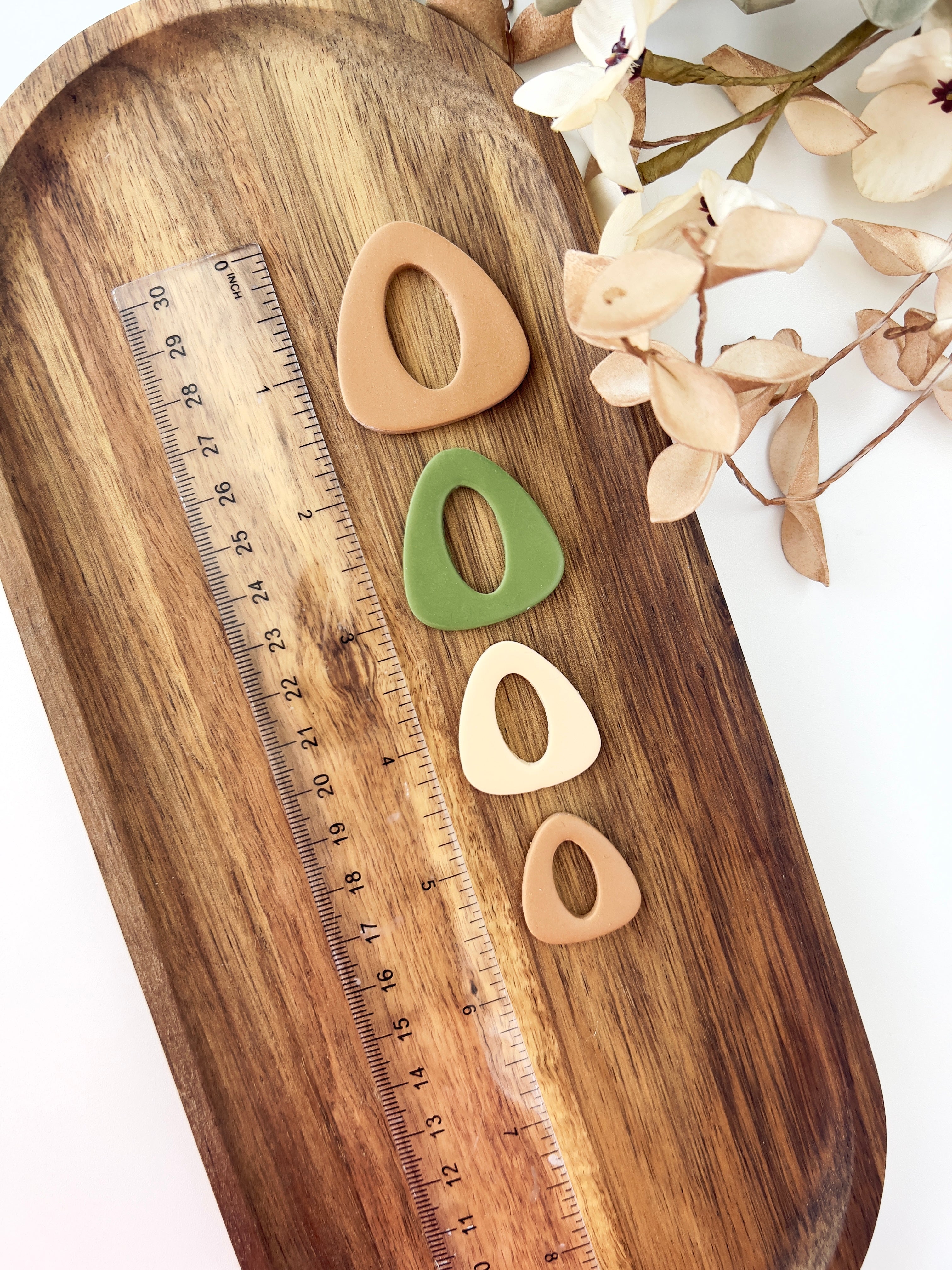 High quality polymer clay cutter creating clean sharp cuts for earrings and jewelry making