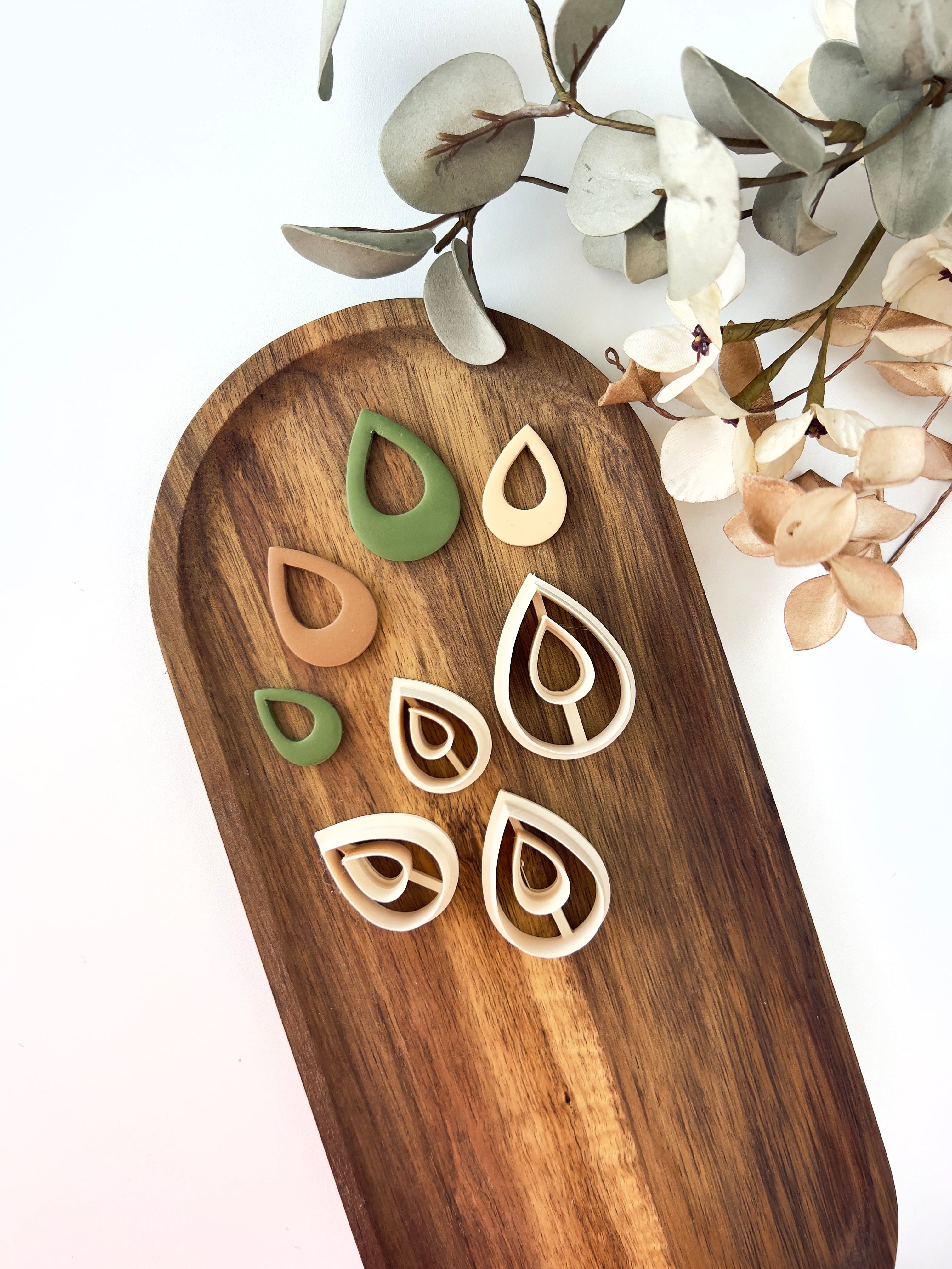 High quality polymer clay cutter creating clean sharp cuts for earrings and jewelry making