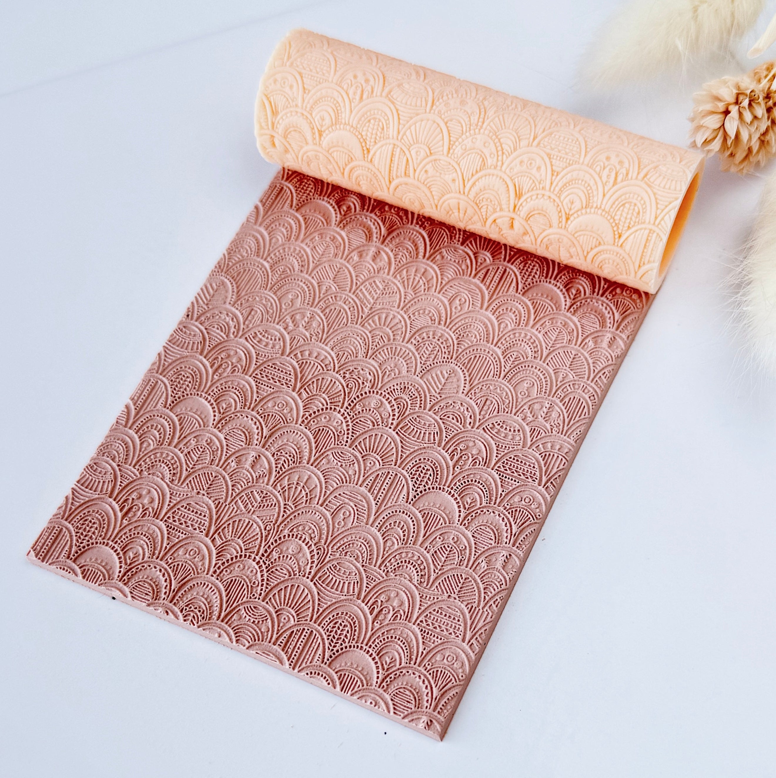 polymer clay texture roller abstract geometric pattern