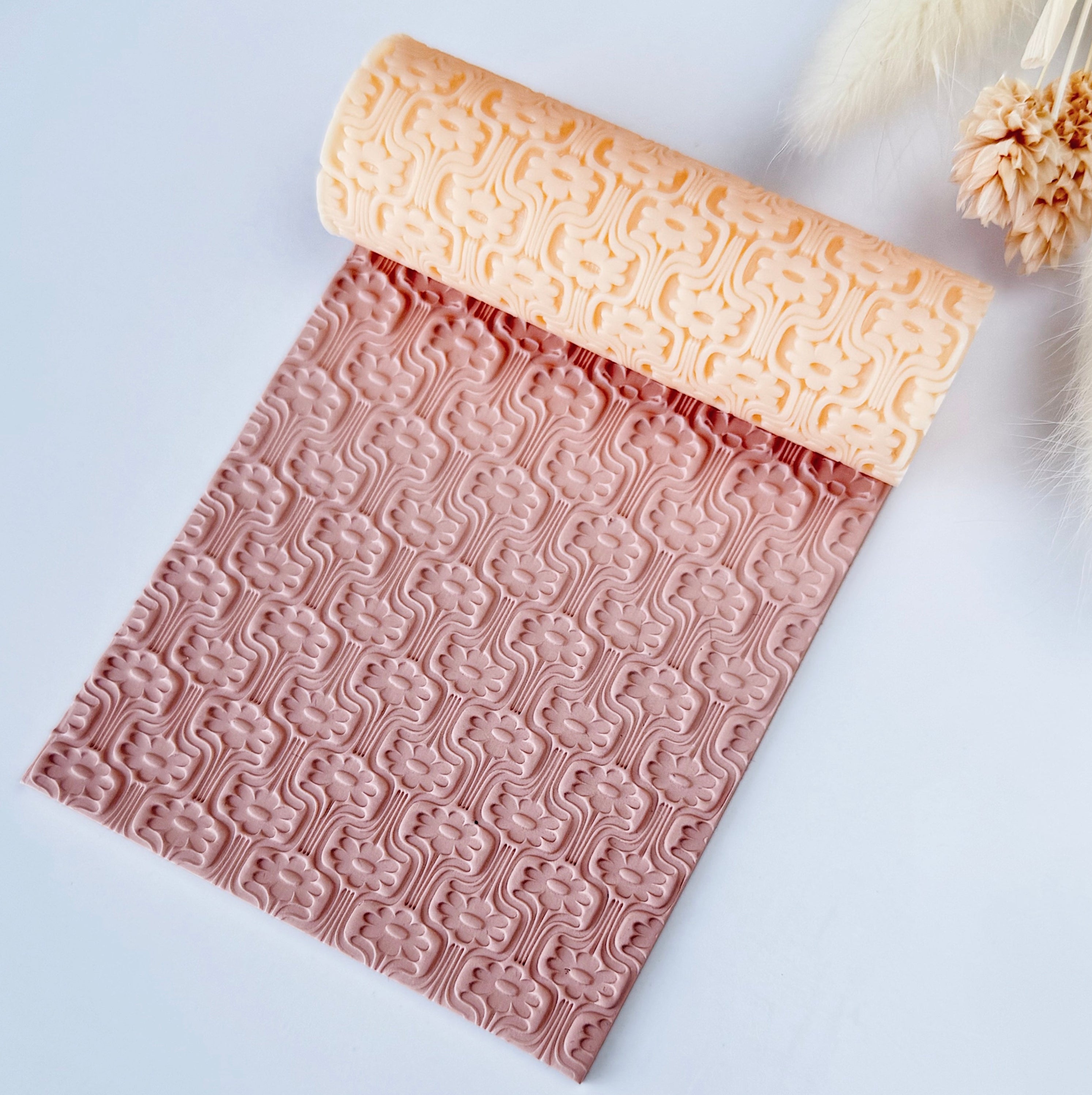 polymer clay texture roller abstract geometric pattern