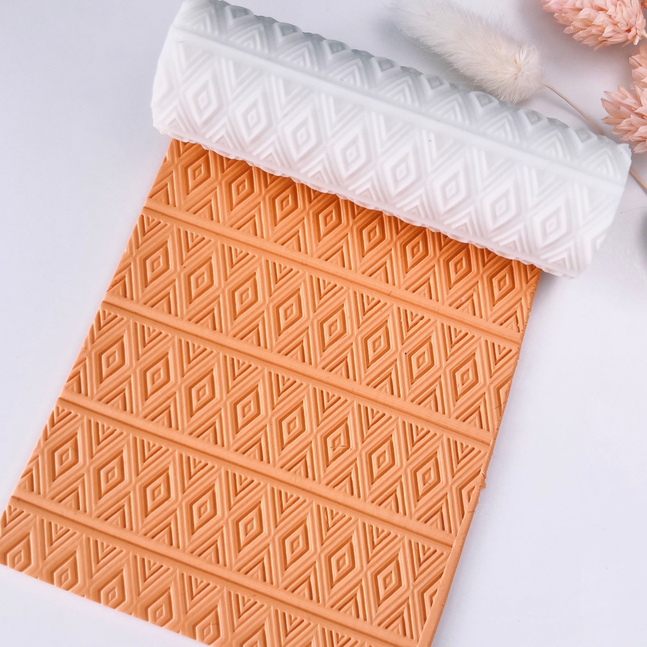 polymer clay texture roller abstract geometric pattern
