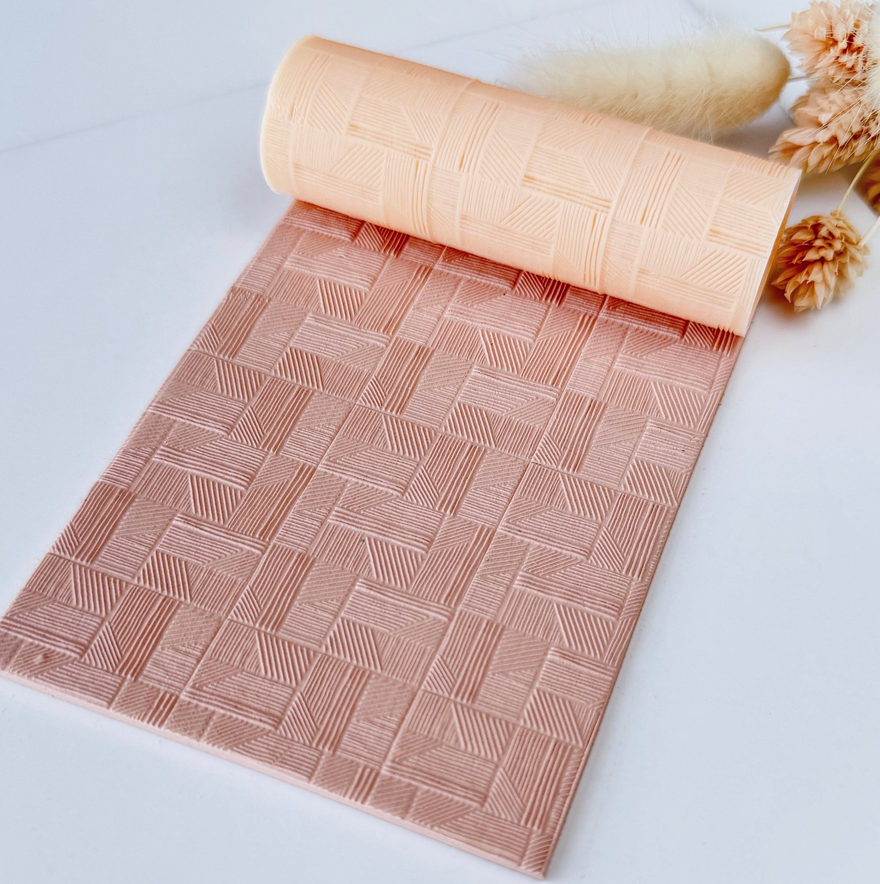 polymer clay texture roller abstract geometric pattern