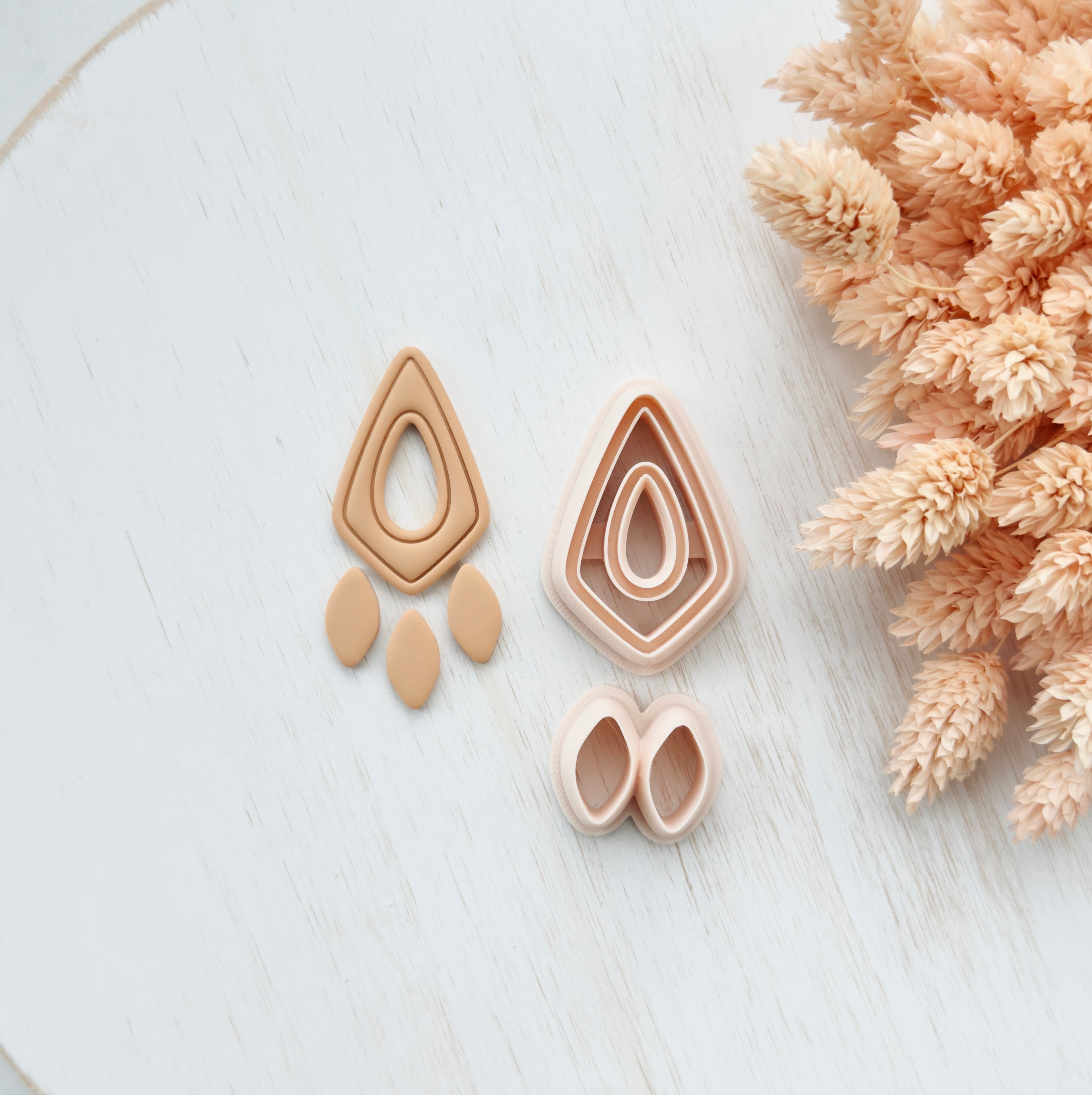 High quality polymer clay cutter creating clean sharp cuts for earrings and jewelry making