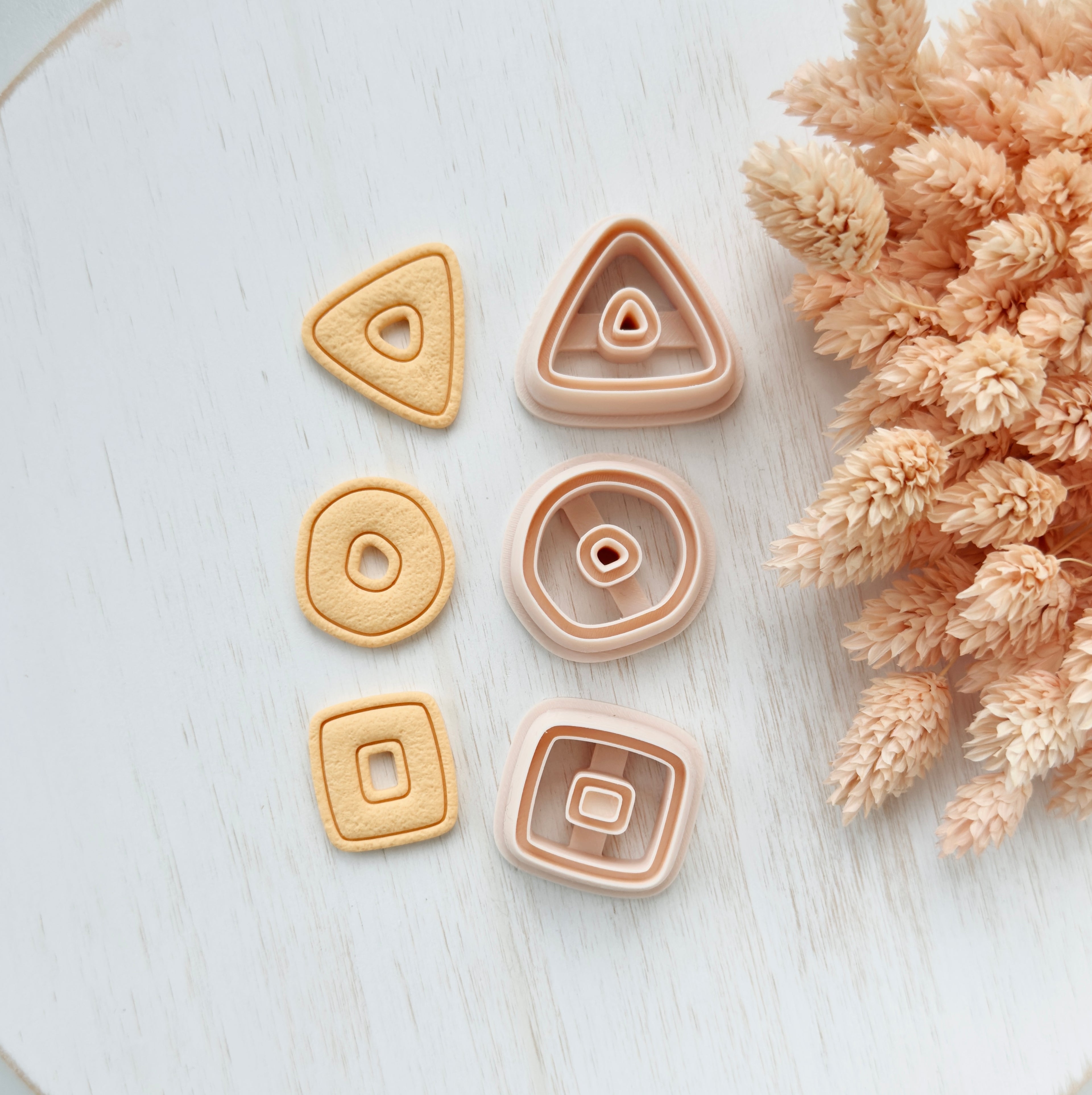 High quality polymer clay cutter creating clean sharp cuts for earrings and jewelry making