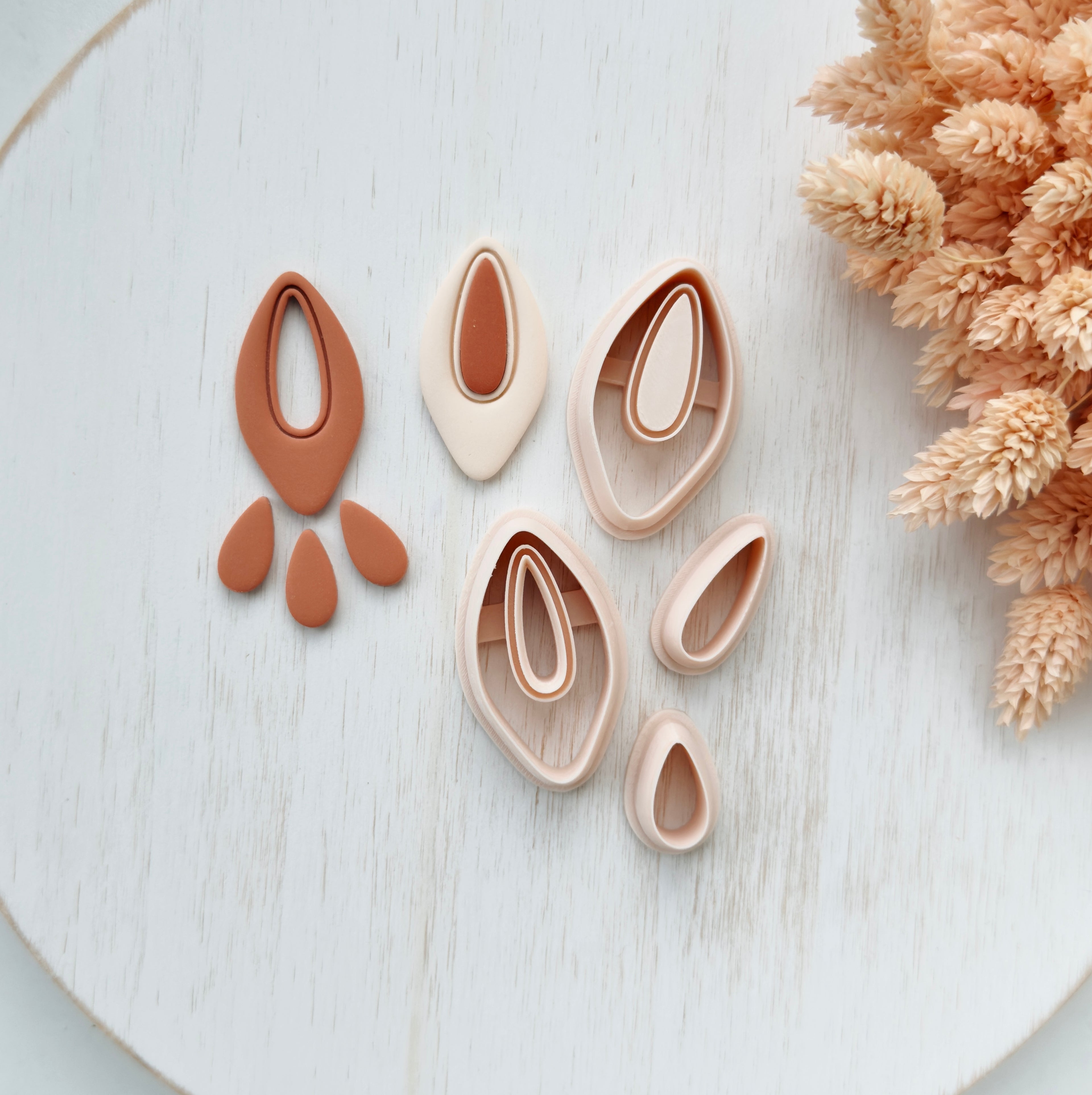 High quality polymer clay cutter creating clean sharp cuts for earrings and jewelry making