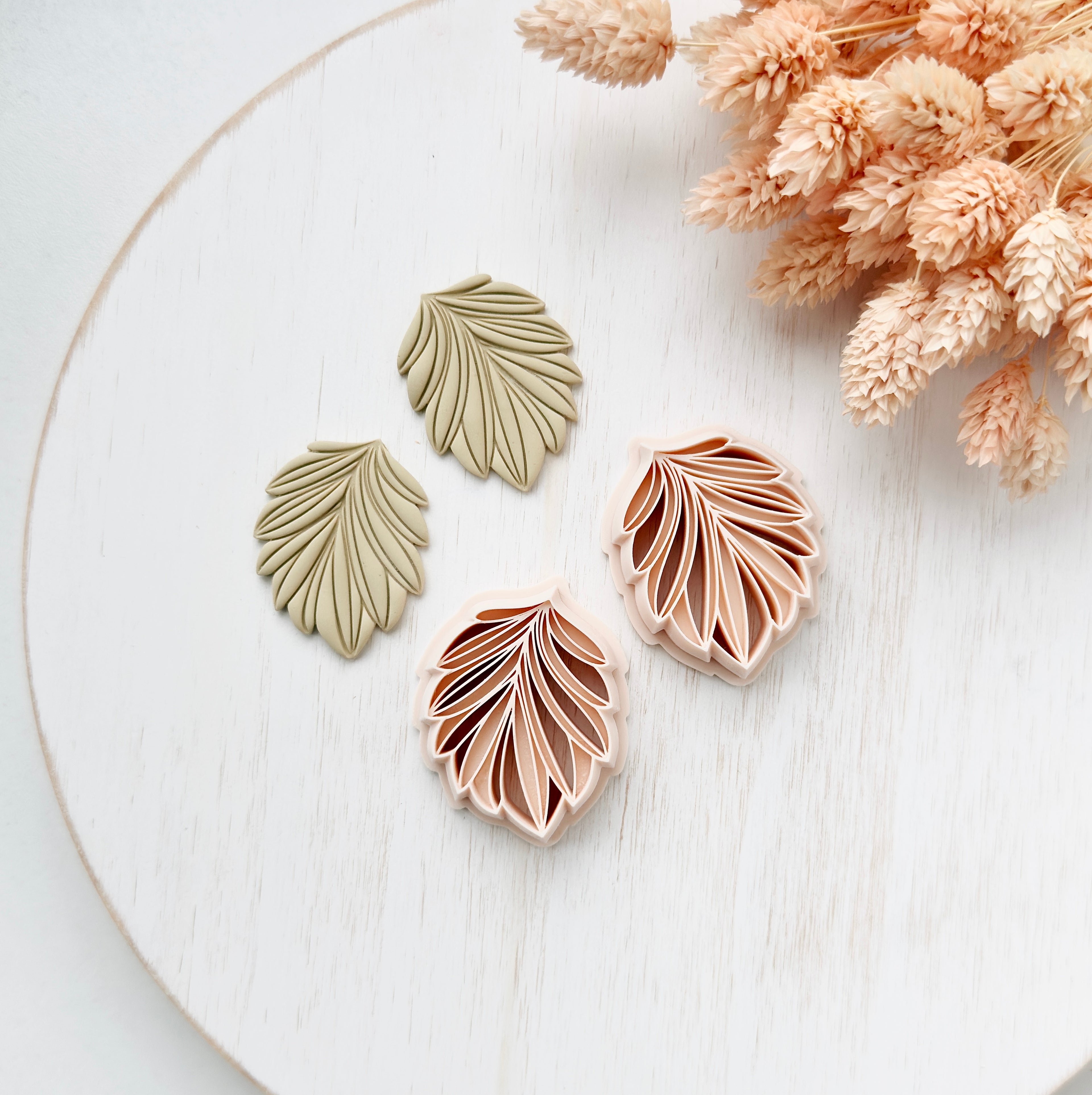 High quality polymer clay cutter creating clean sharp cuts for earrings and jewelry making