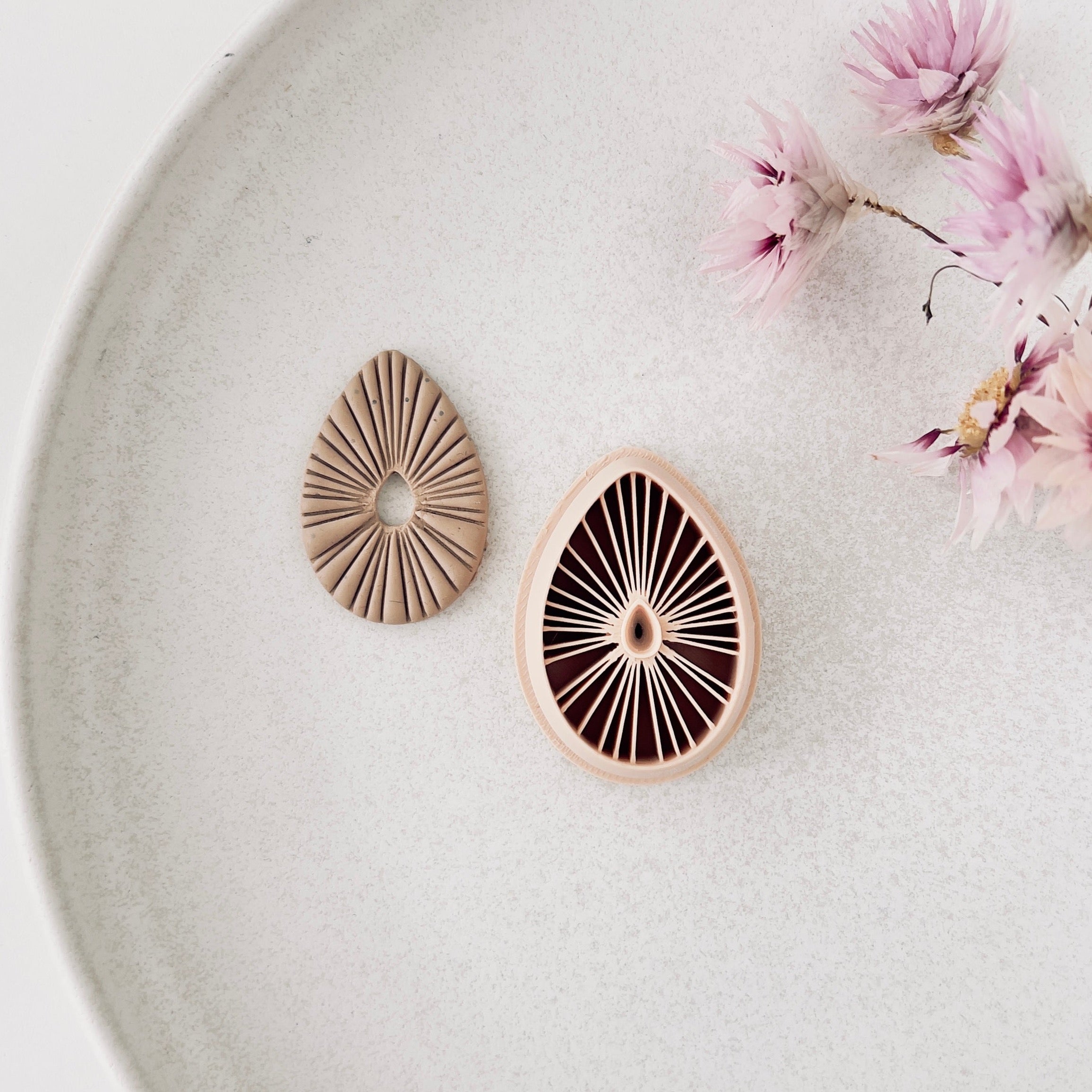 High quality polymer clay cutter creating clean sharp cuts for earrings and jewelry making