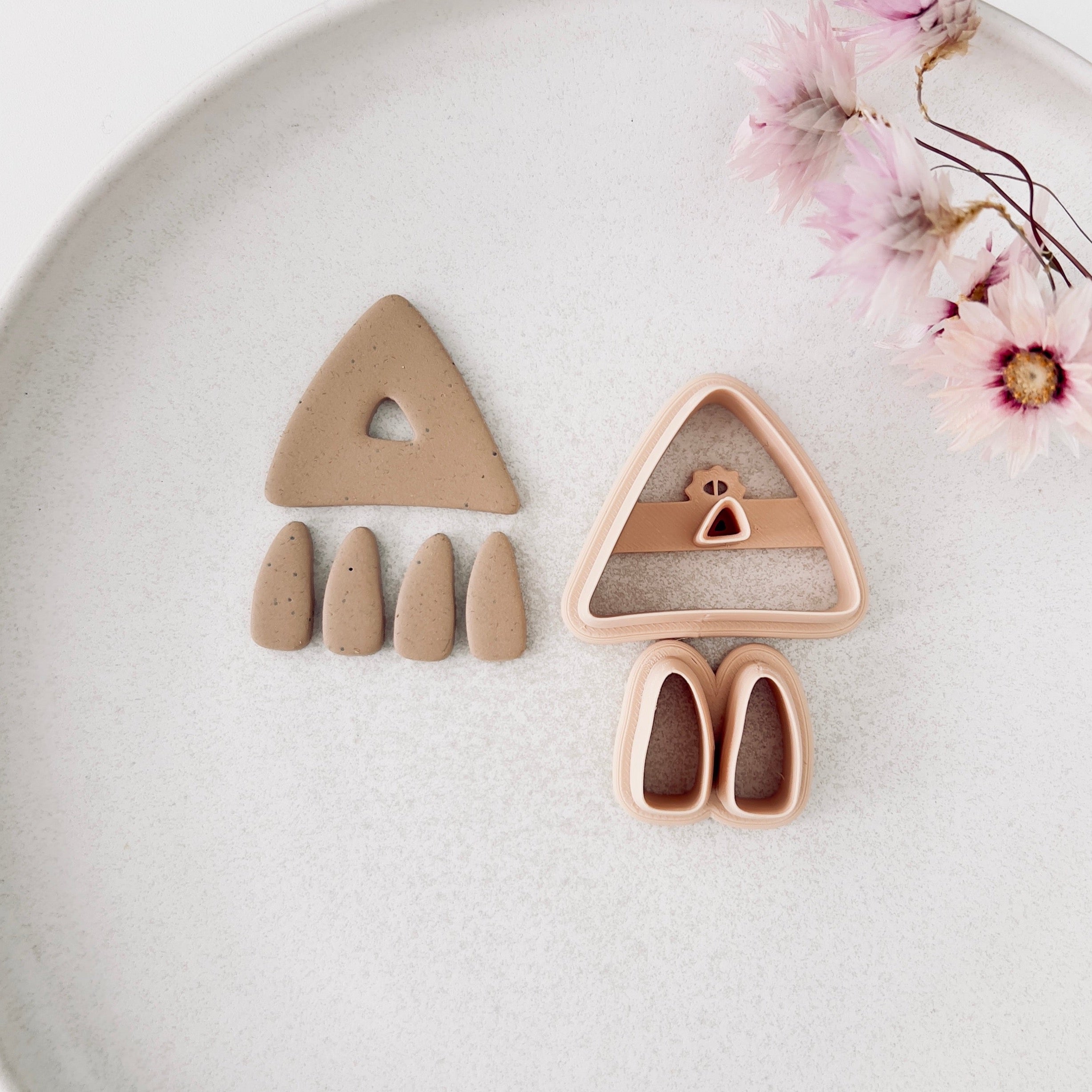 High quality polymer clay cutter creating clean sharp cuts for earrings and jewelry making
