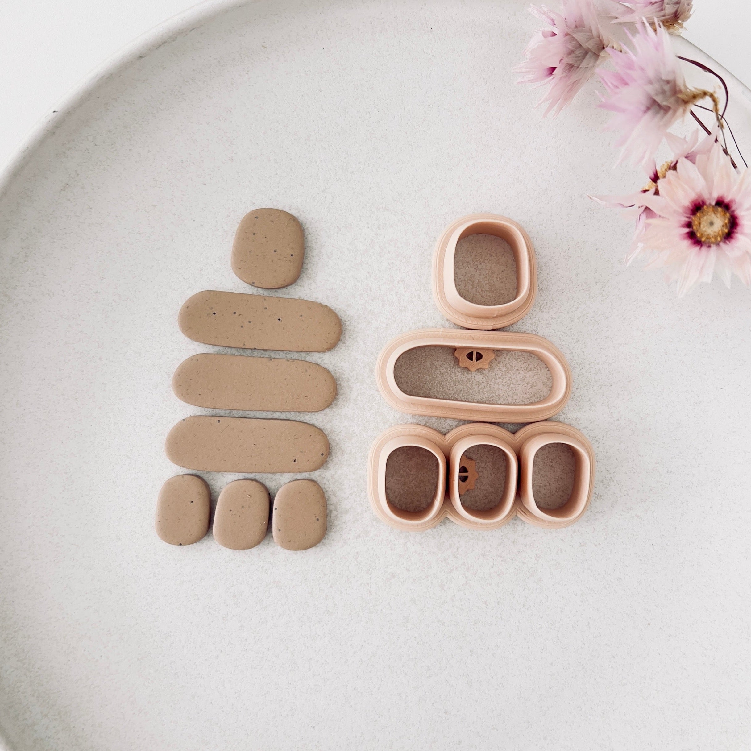 High quality polymer clay cutter creating clean sharp cuts for earrings and jewelry making
