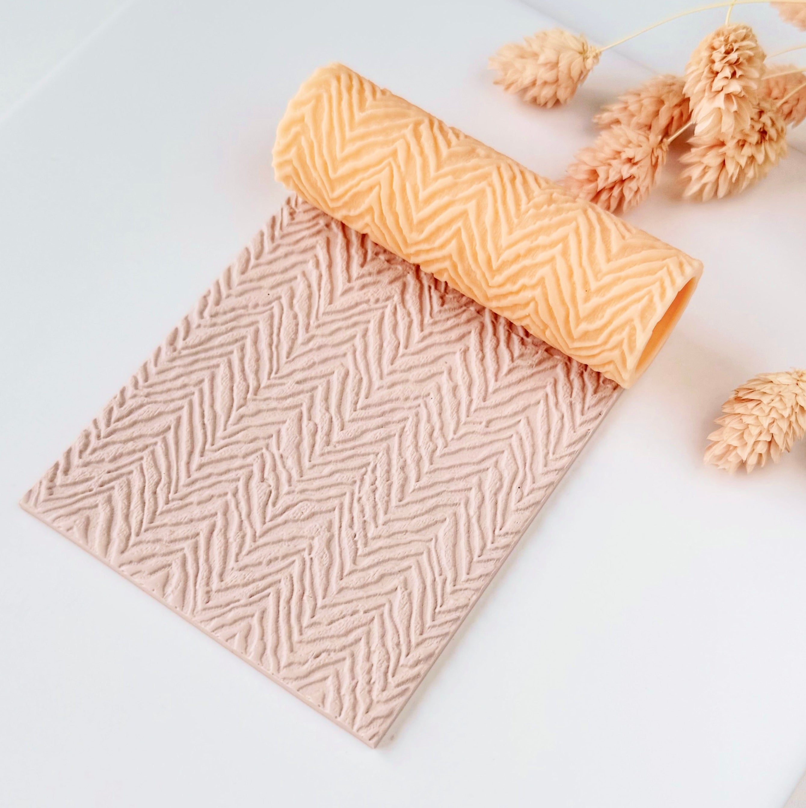 polymer clay texture roller abstract geometric pattern