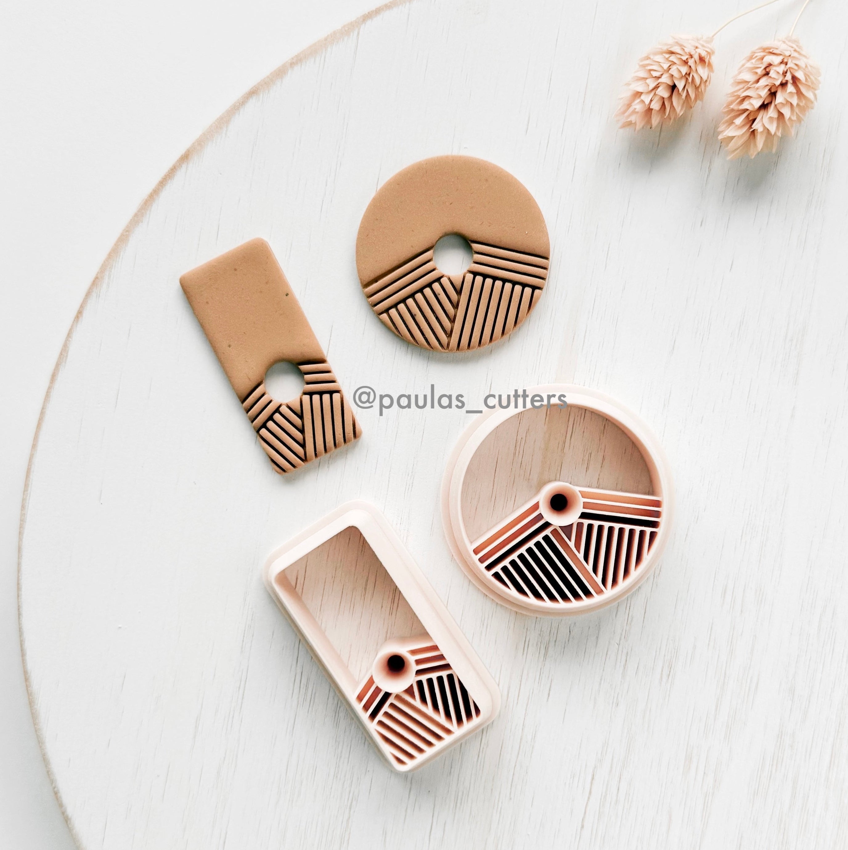 High quality polymer clay cutter creating clean sharp cuts for earrings and jewelry making