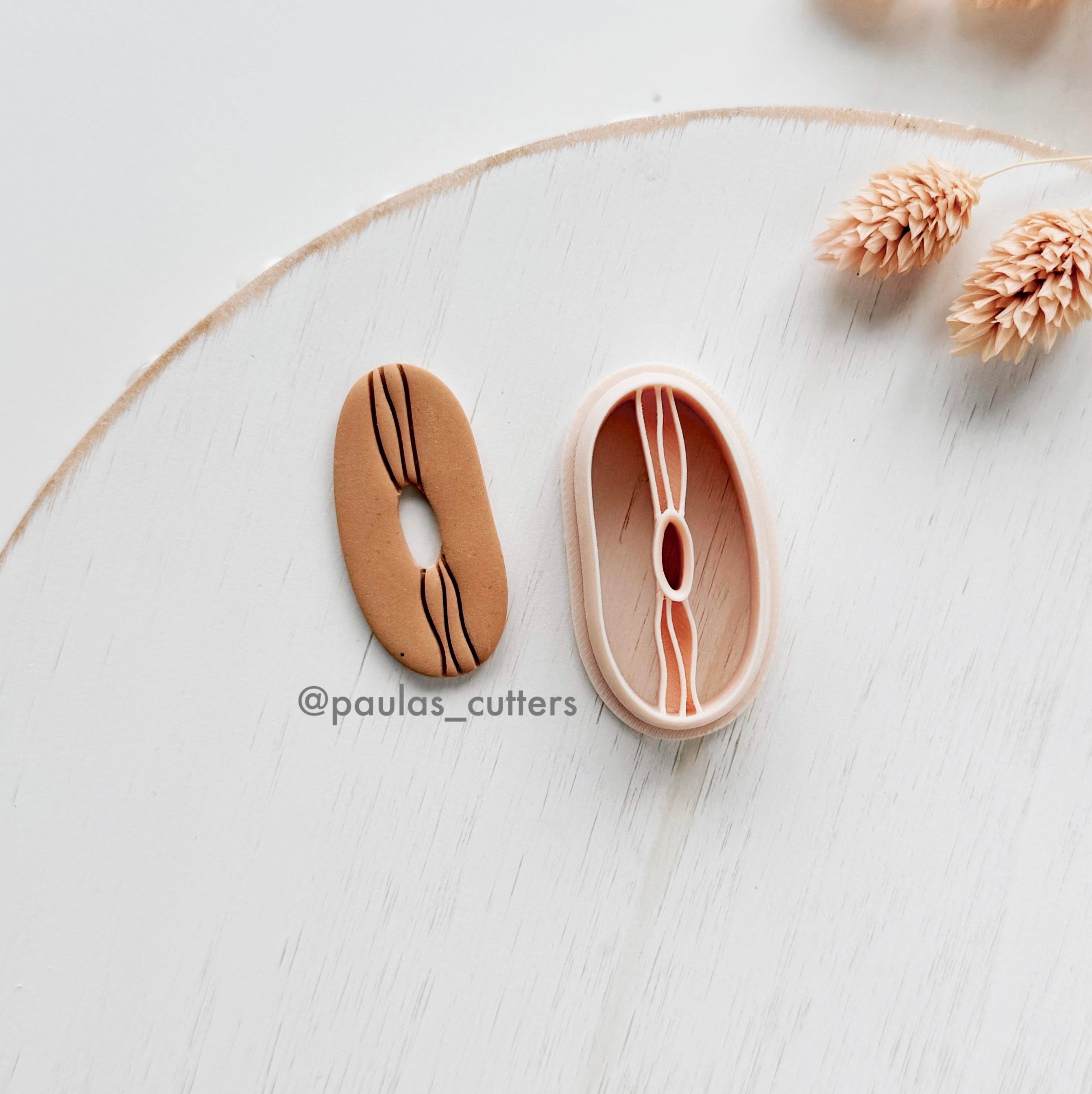 High quality polymer clay cutter creating clean sharp cuts for earrings and jewelry making