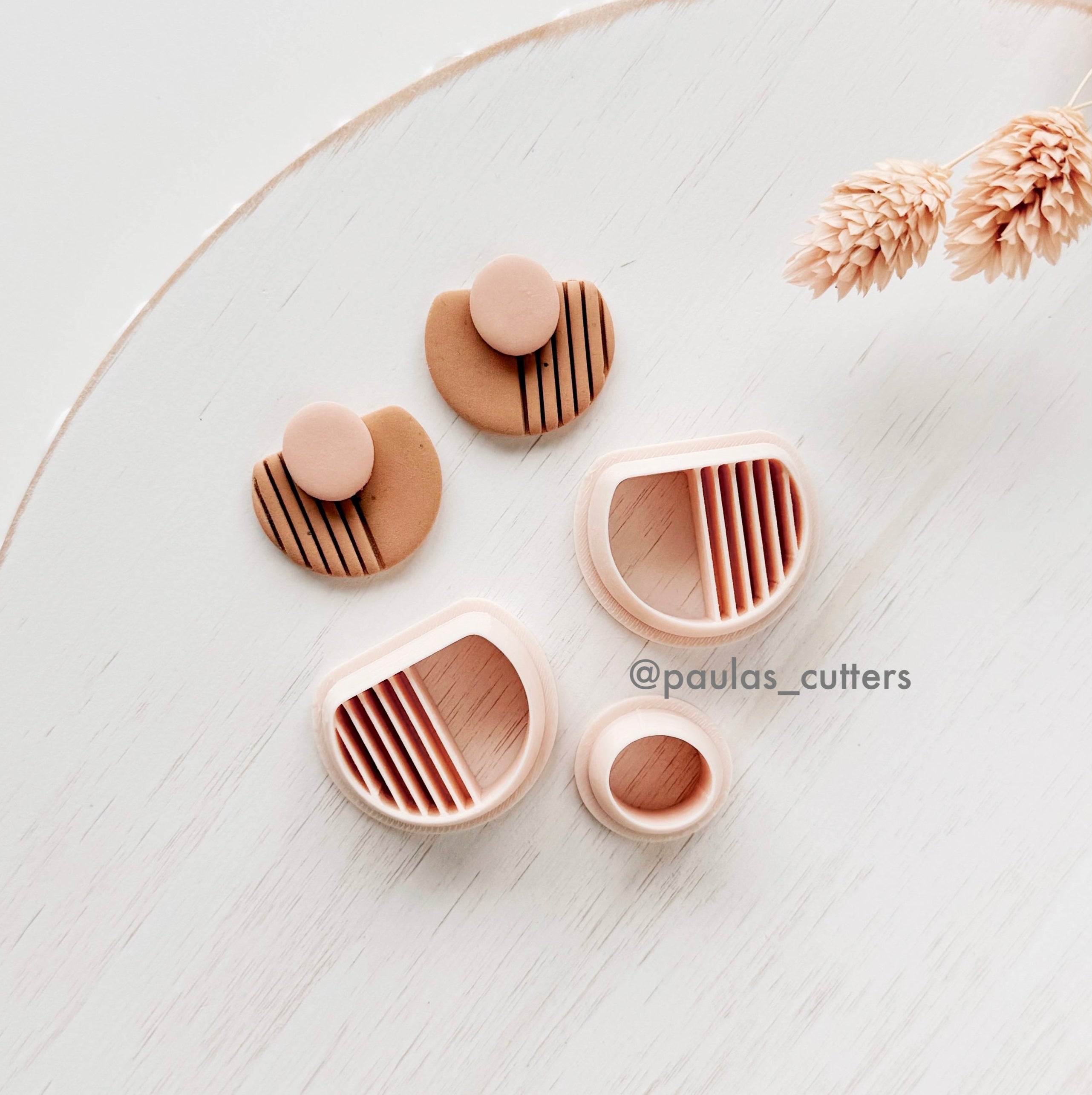 High quality polymer clay cutter creating clean sharp cuts for earrings and jewelry making