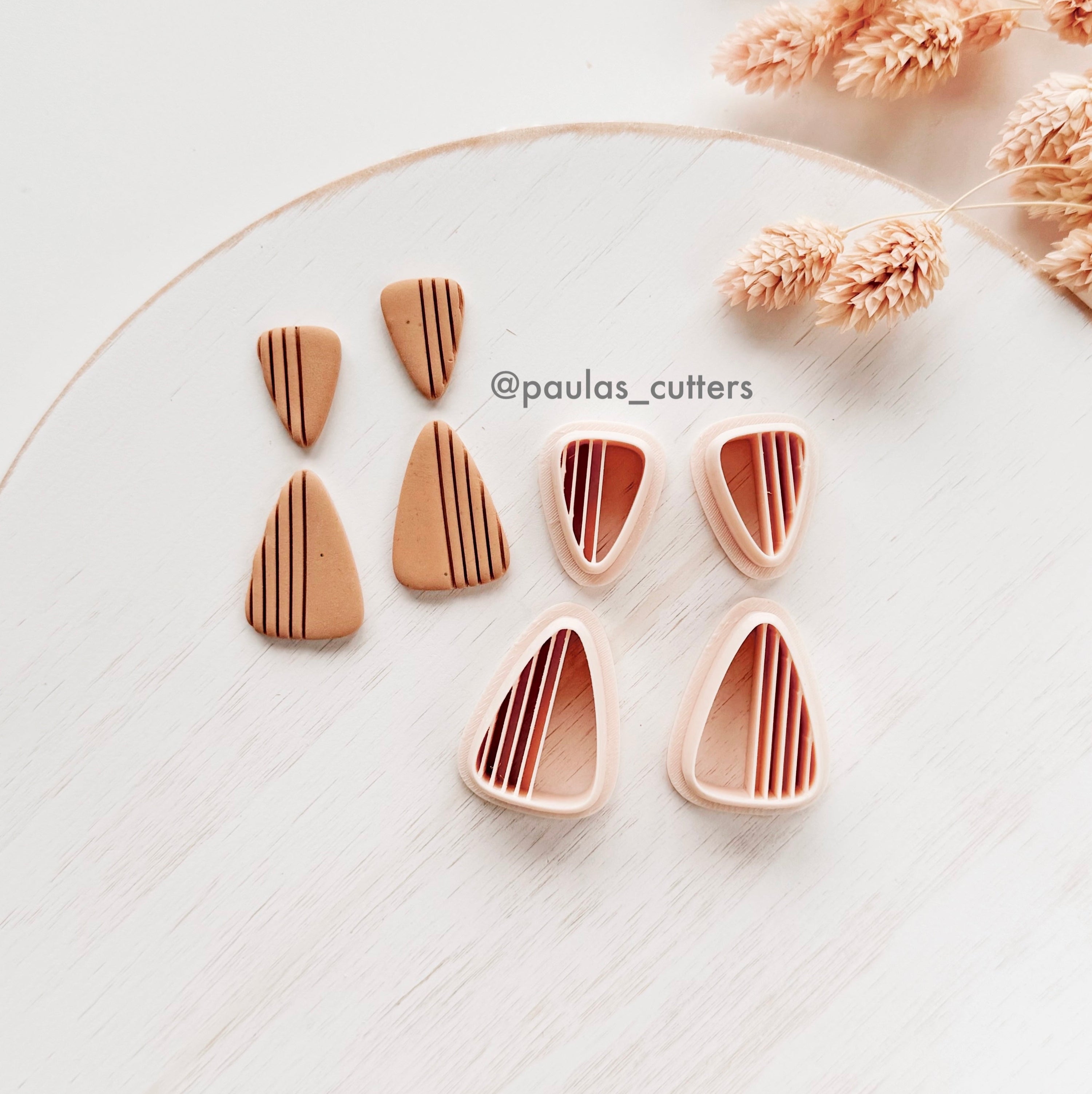 High quality polymer clay cutter creating clean sharp cuts for earrings and jewelry making