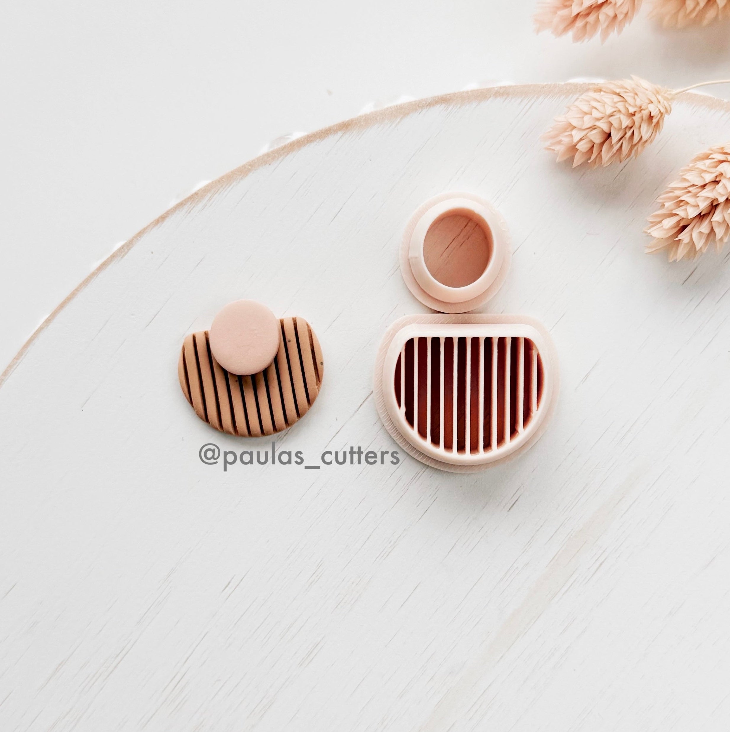 High quality polymer clay cutter creating clean sharp cuts for earrings and jewelry making