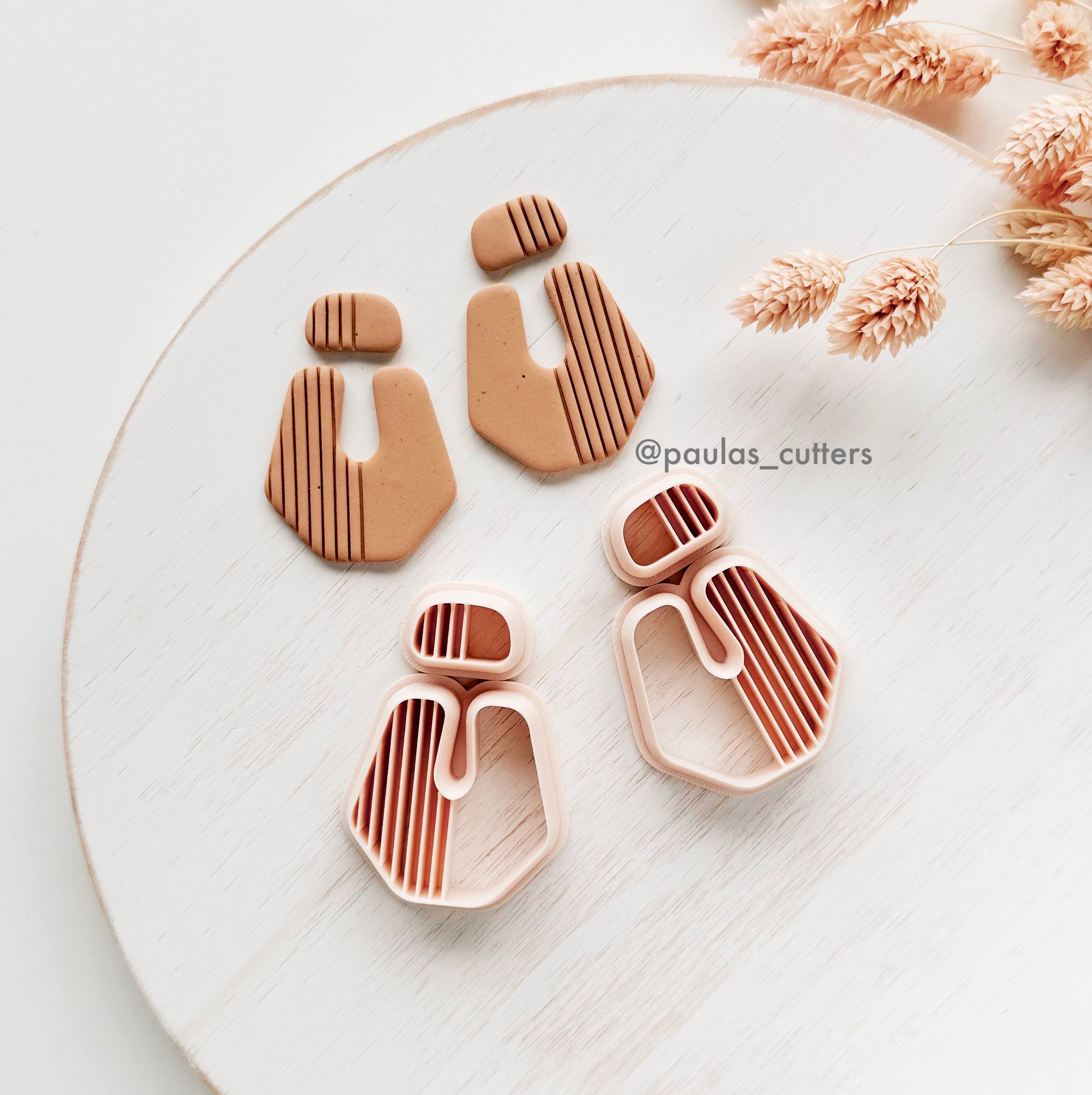 High quality polymer clay cutter creating clean sharp cuts for earrings and jewelry making