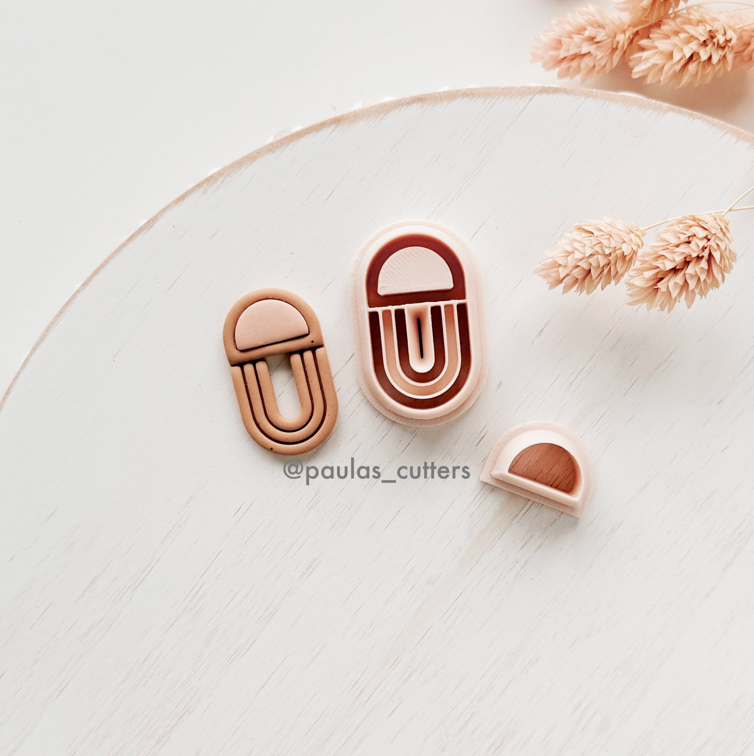 High quality polymer clay cutter creating clean sharp cuts for earrings and jewelry making