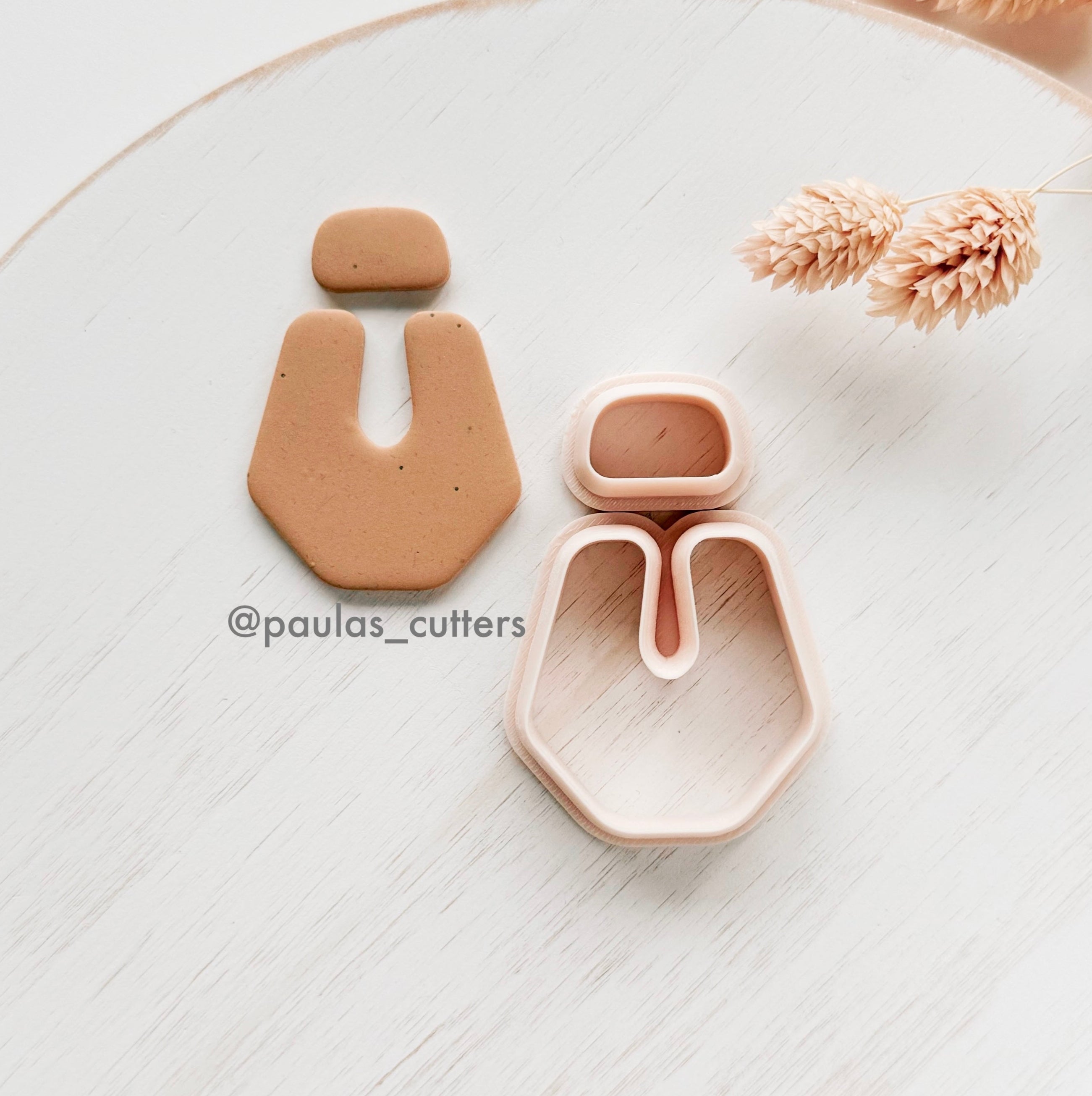 High quality polymer clay cutter creating clean sharp cuts for earrings and jewelry making