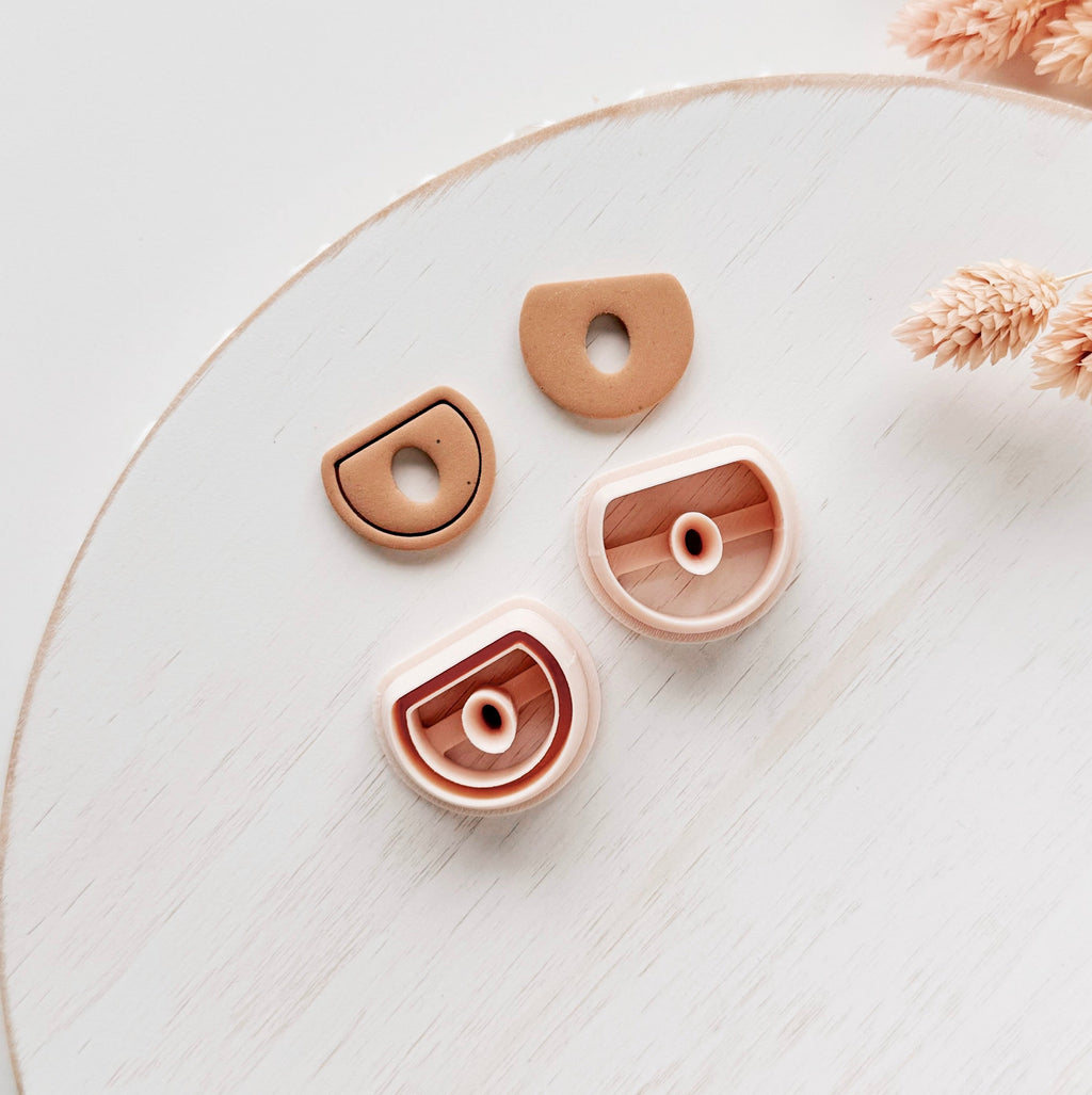 High quality polymer clay cutter creating clean sharp cuts for earrings and jewelry making