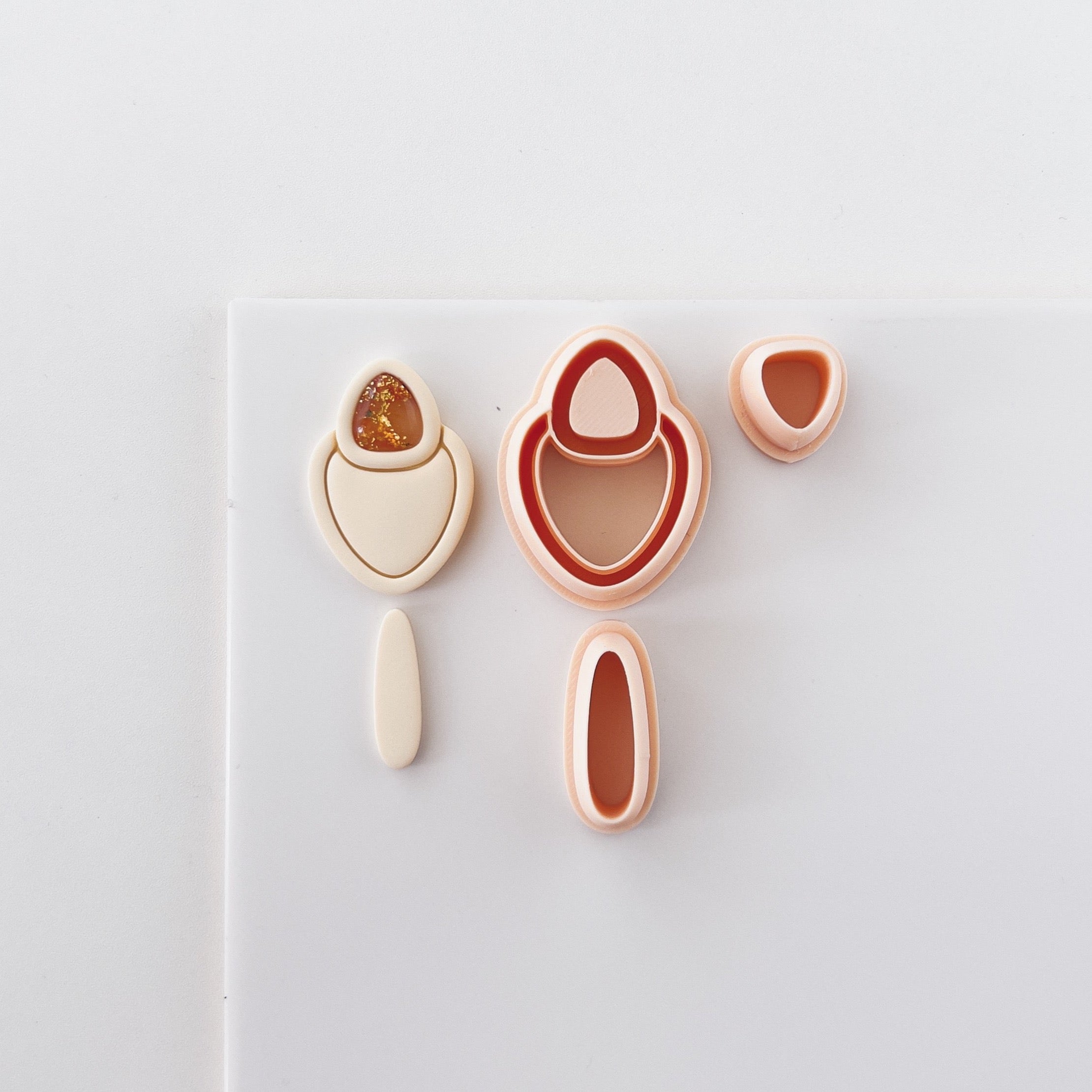 High quality polymer clay cutter creating clean sharp cuts for earrings and jewelry making