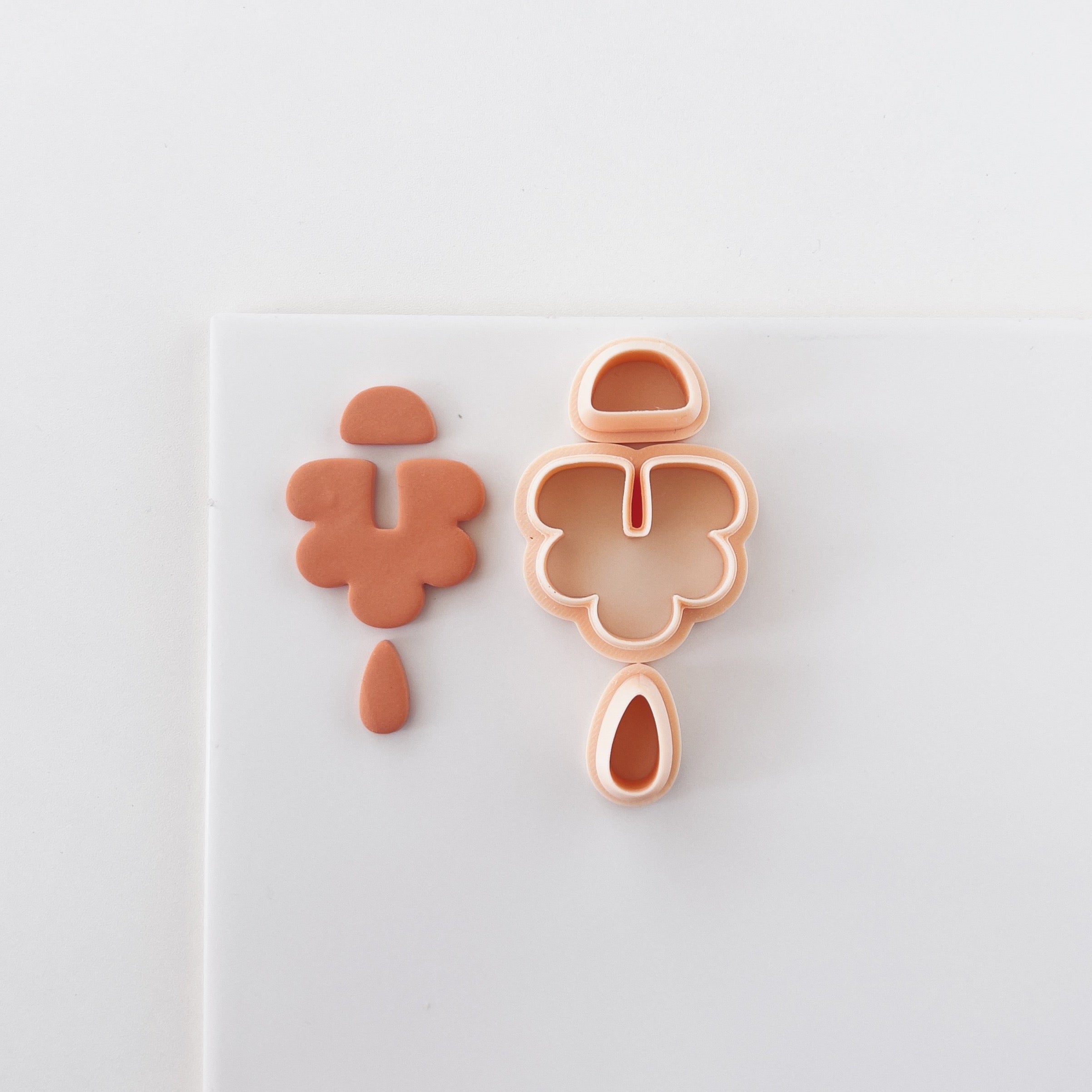High quality polymer clay cutter creating clean sharp cuts for earrings and jewelry making
