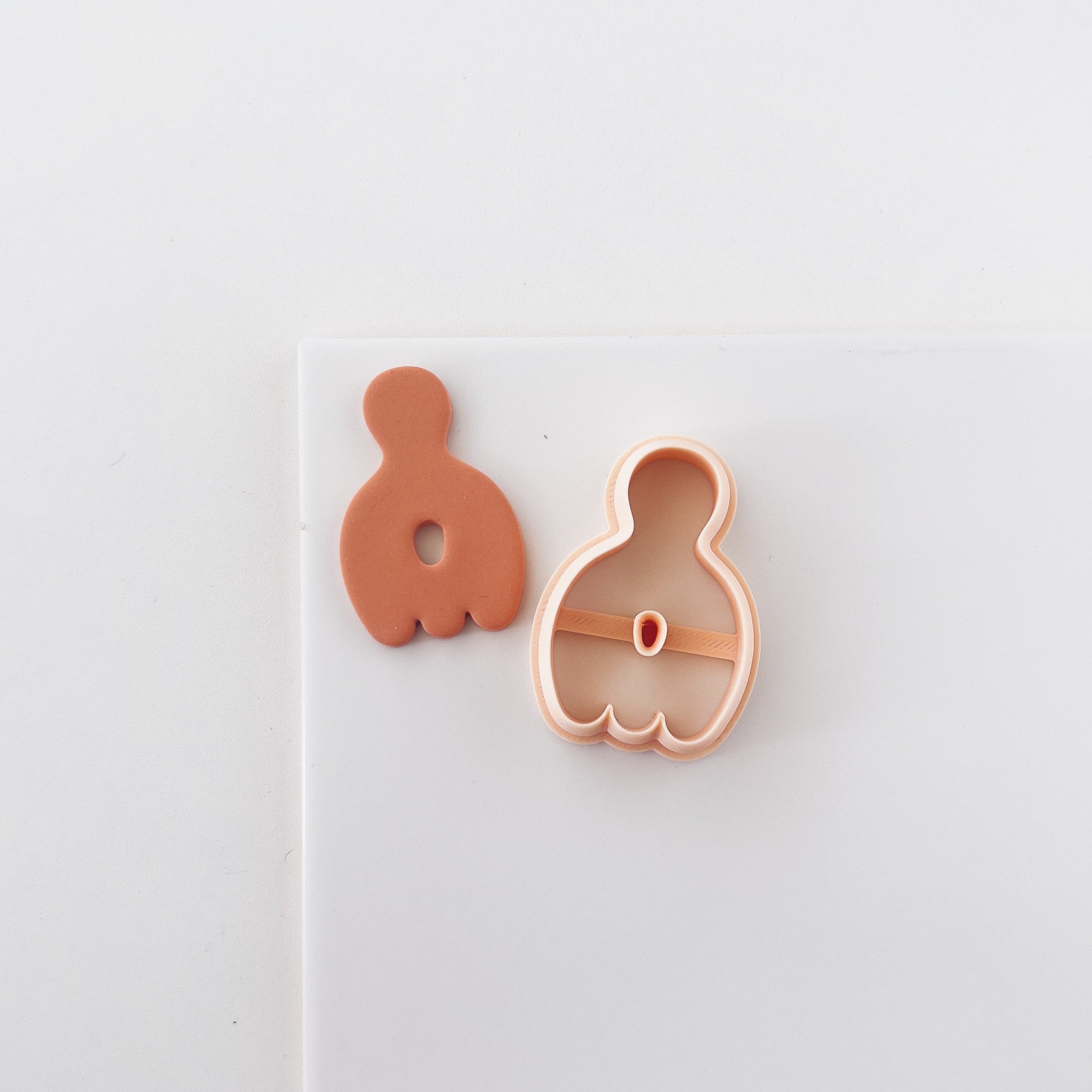 High quality polymer clay cutter creating clean sharp cuts for earrings and jewelry making